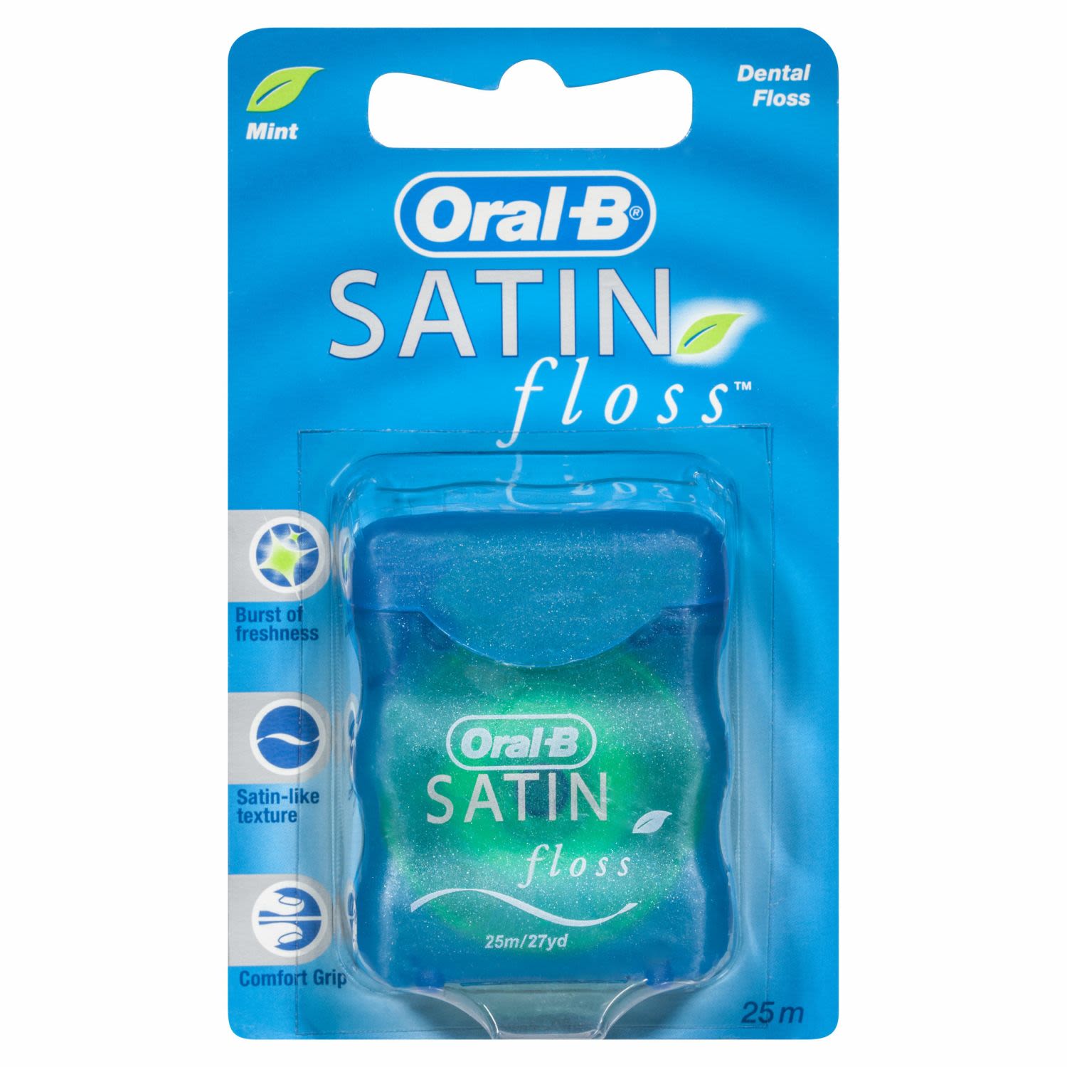 Oral-B Satin Floss Dental Floss Mint 25m, 1 Each
