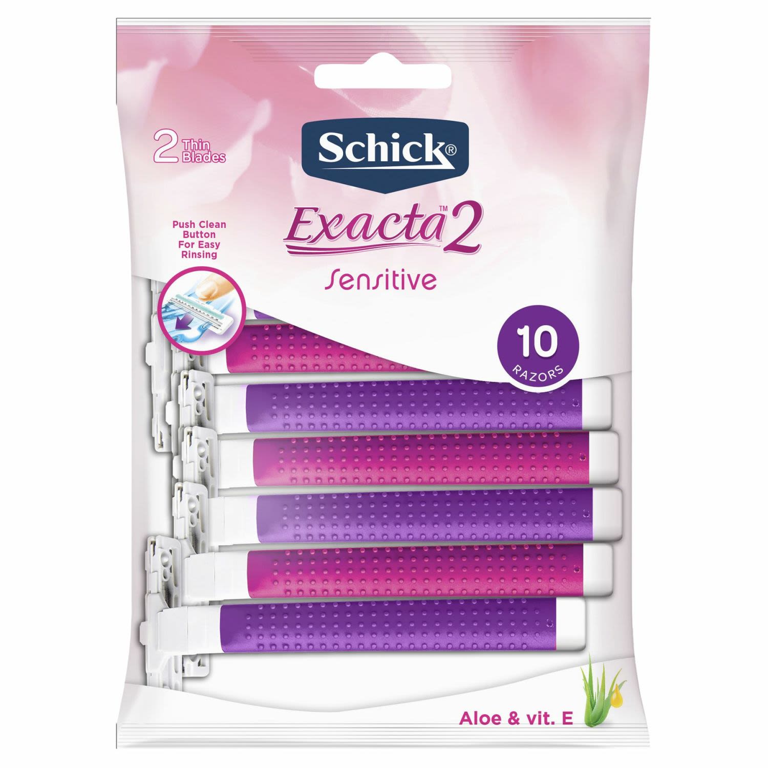 Schick Exacta 2 For Women Disposable Razors, 10 Each