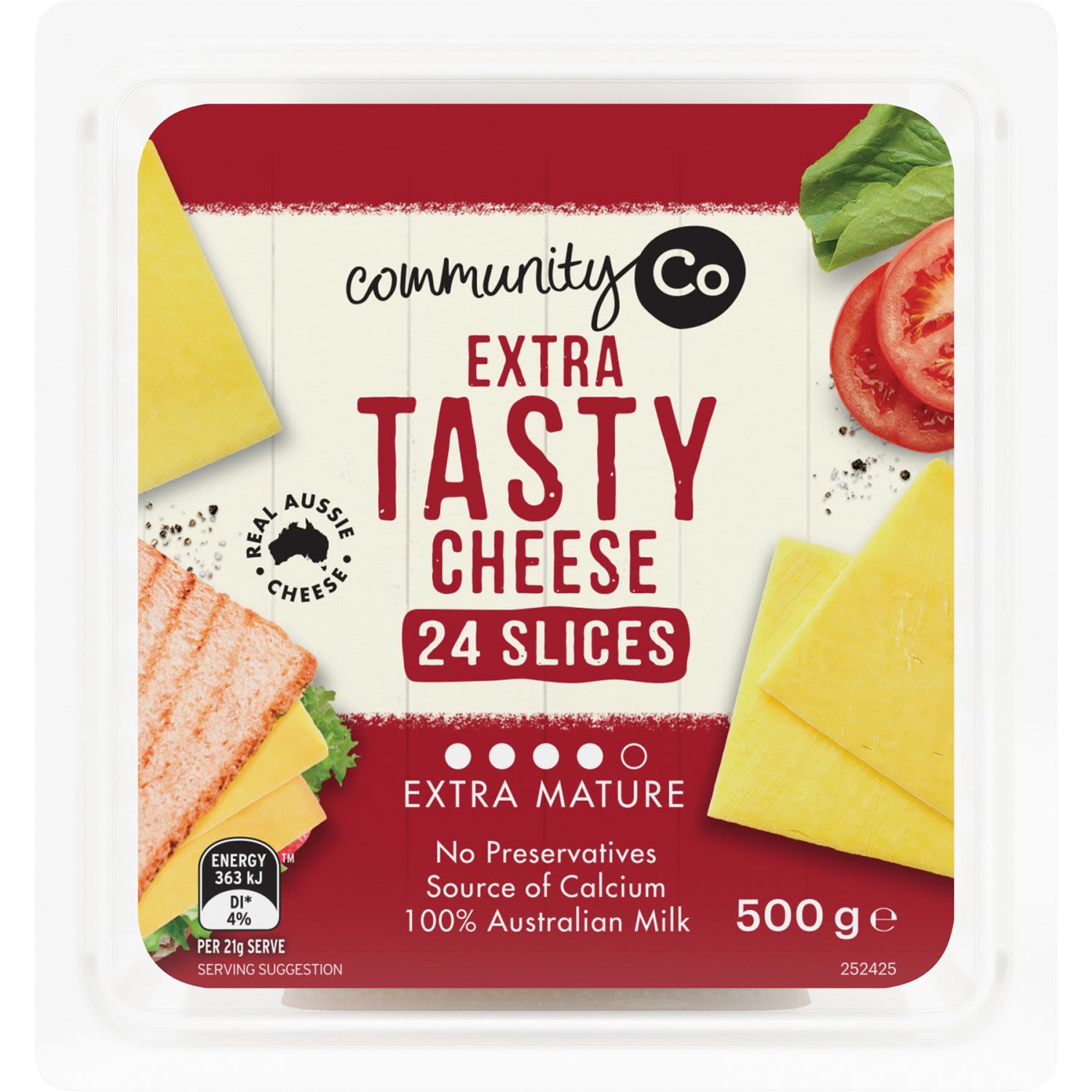 Community Co Sliced Extra Tasty Cheese, 500 Gram