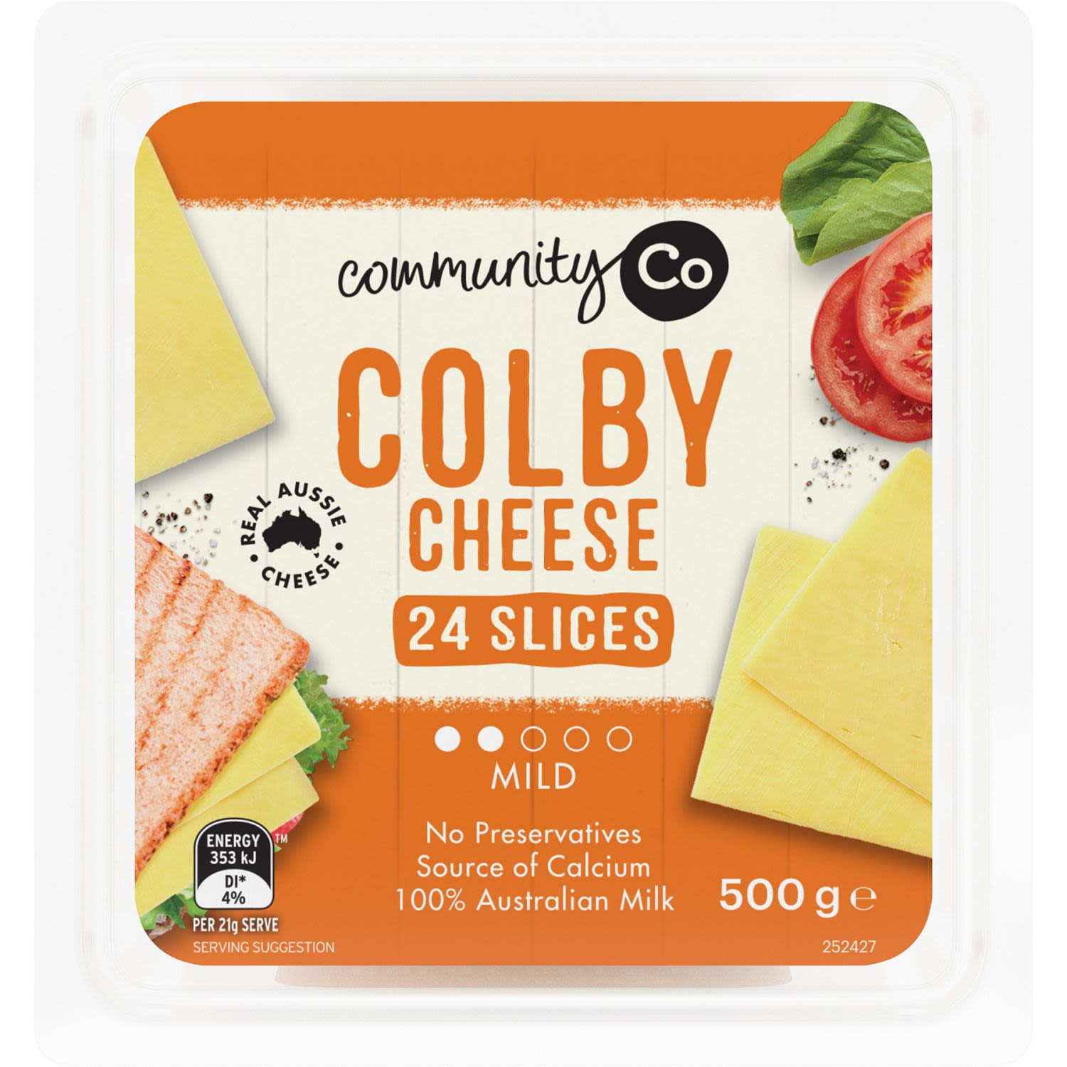 Community Co Sliced Colby Cheese, 500 Gram