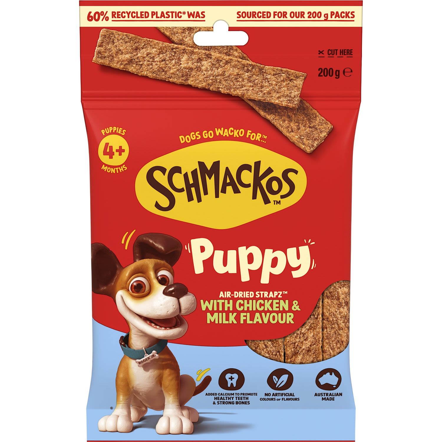 Schmackos Strapz Puppy Chicken Milk