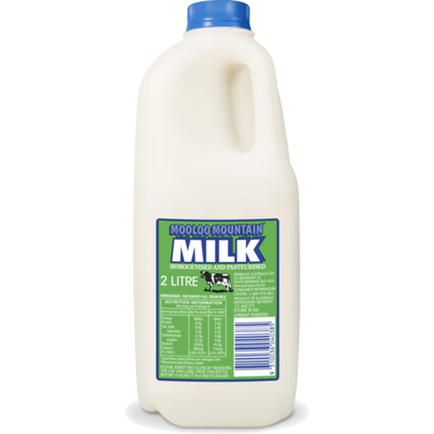 Mooloo Milk Mountain Full Cream Milk, 2 Litre