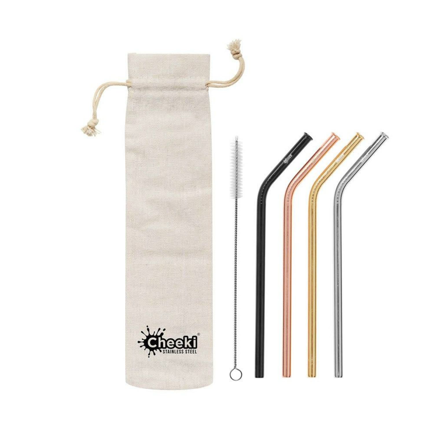 Cheeki Reusable Straw Bent, 4 Each
