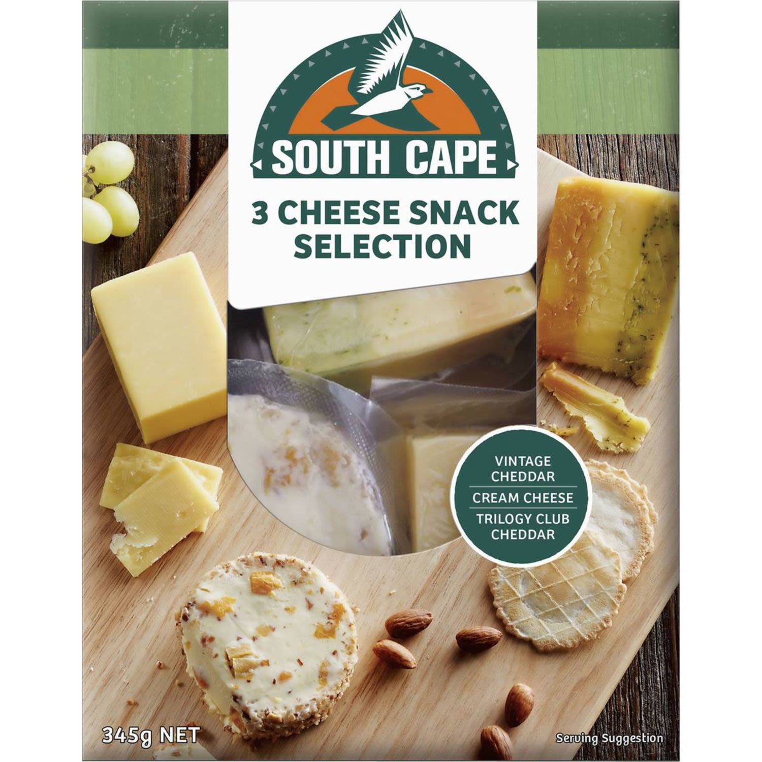 South Cape Orange 3 Cheese Selection Cheese Platter, 320 Gram