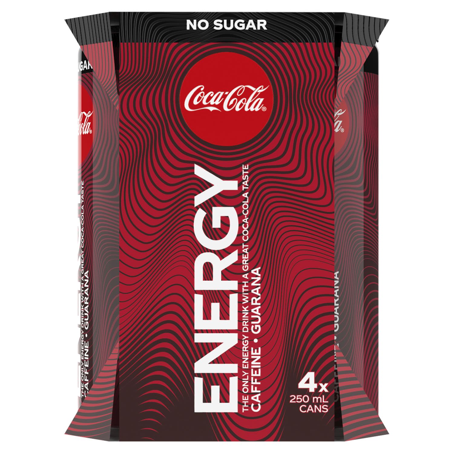 Coca-Cola Energy No Sugar Cans, 4 Each