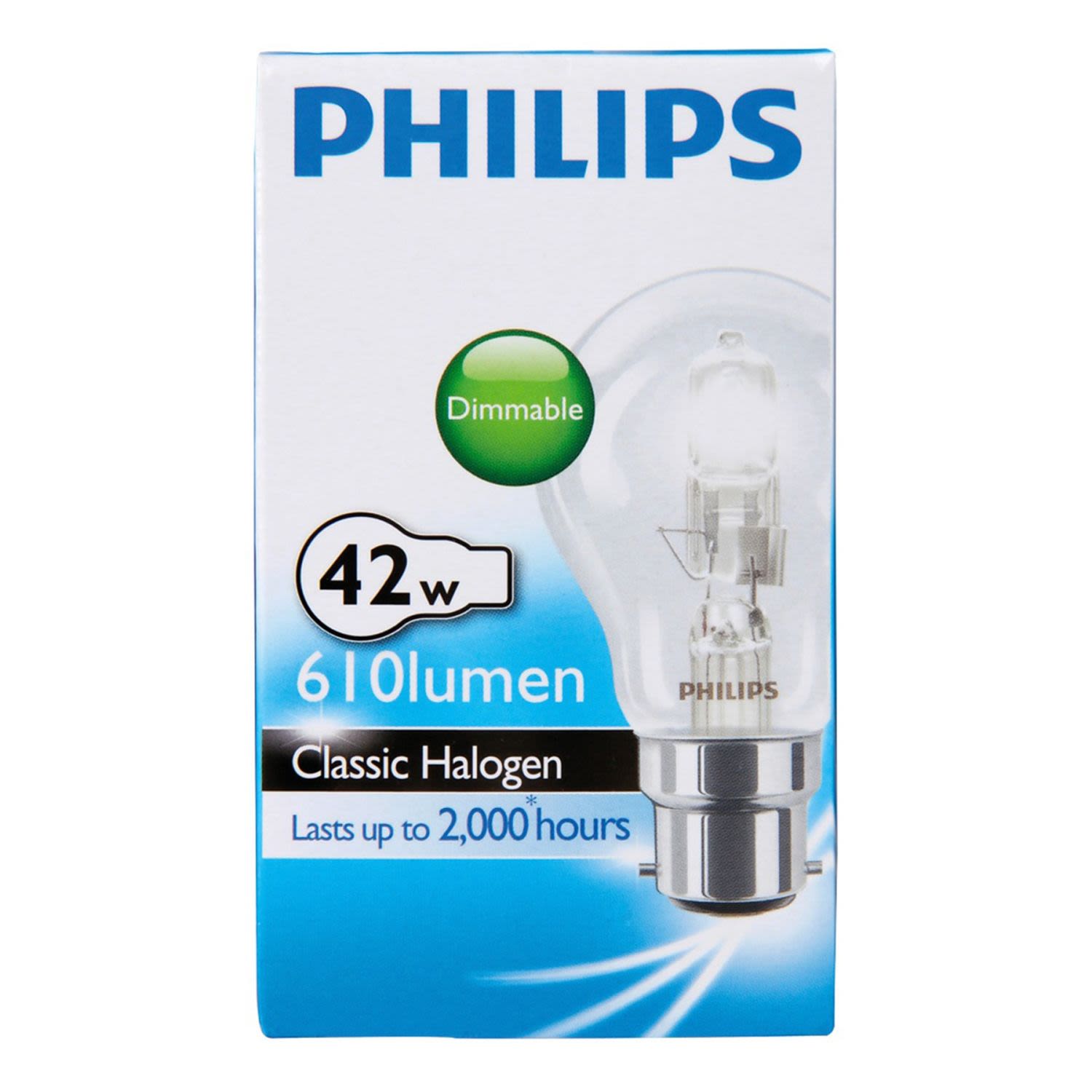 Philips halogen classic 42w 630 lumen deals