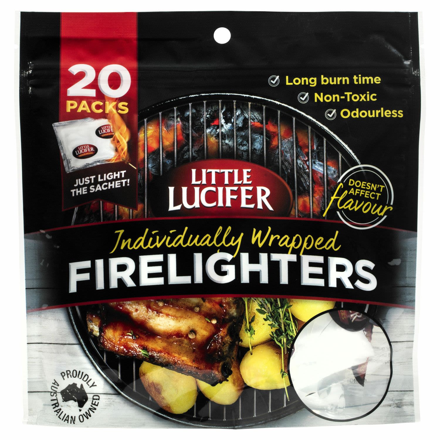 Little Lucifer Individually Wrapped Firelighters, 20 Each