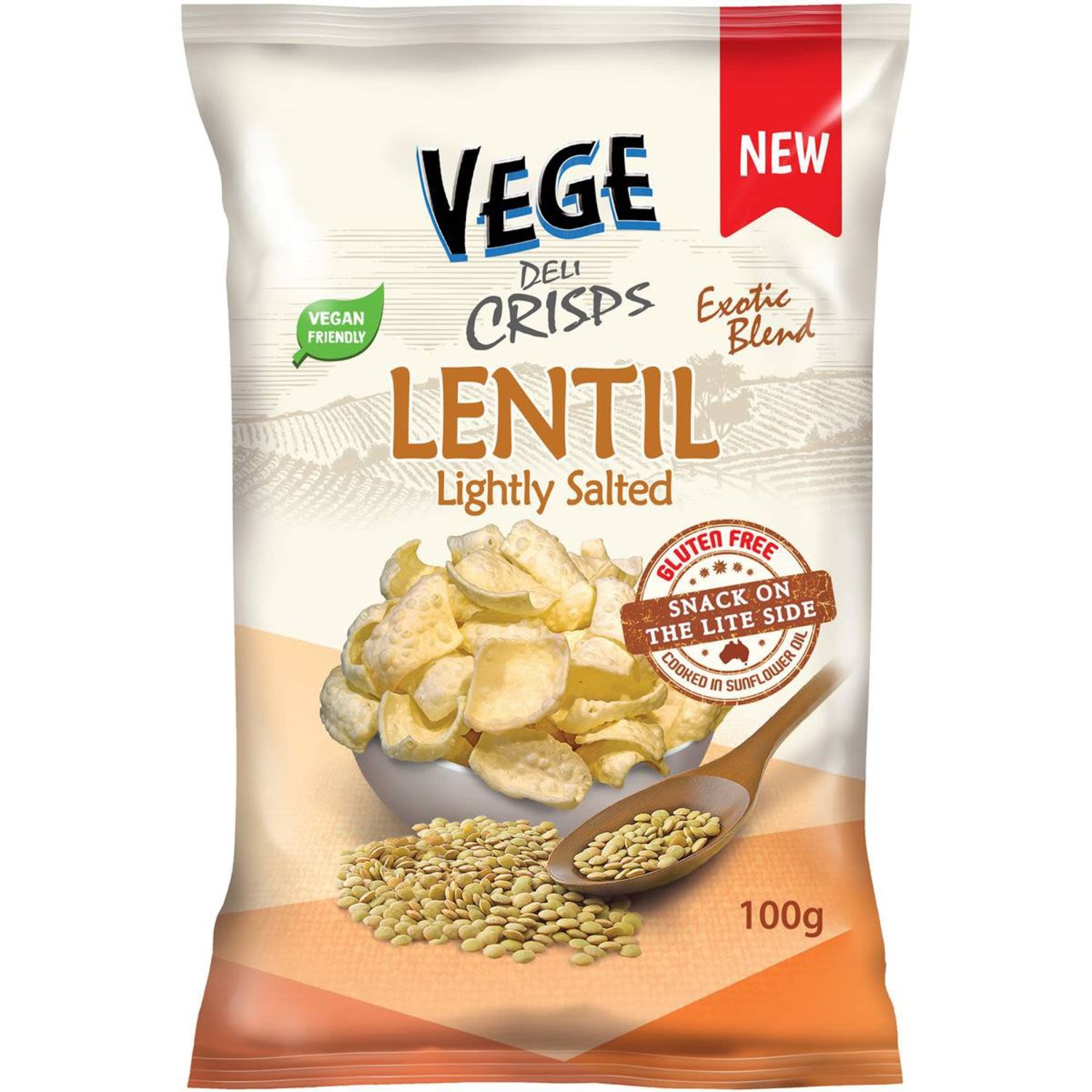 Vege Chips Deli Crisps Lentil Lightly Salted