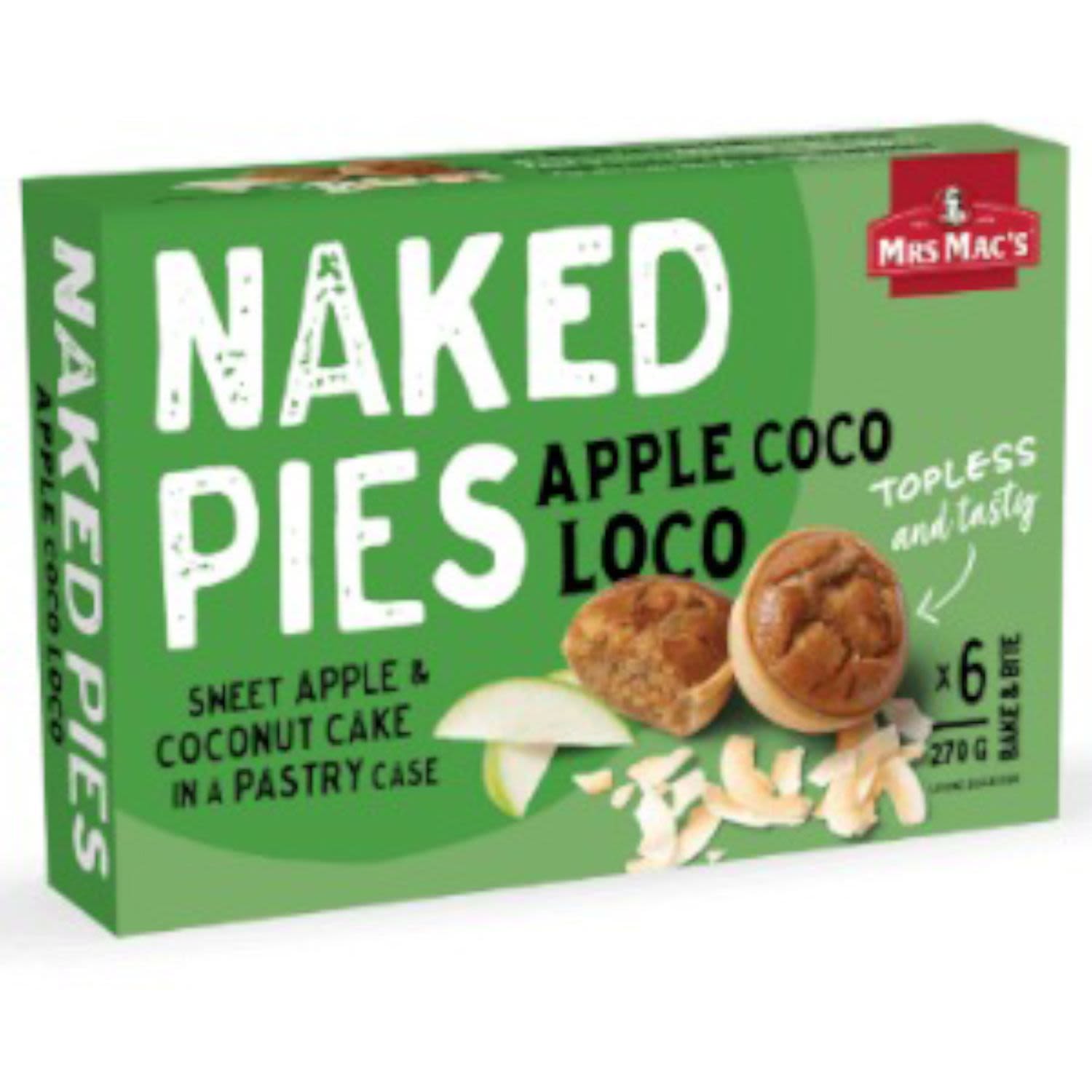 Mrs Mac's Naked Pies Apple Coco Loco, 6 Each