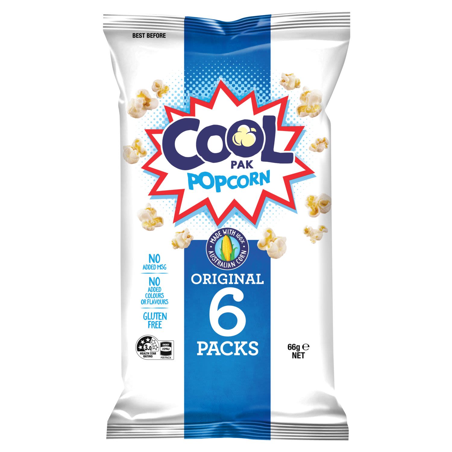Cool Pak Popcorn Original, 6 Each