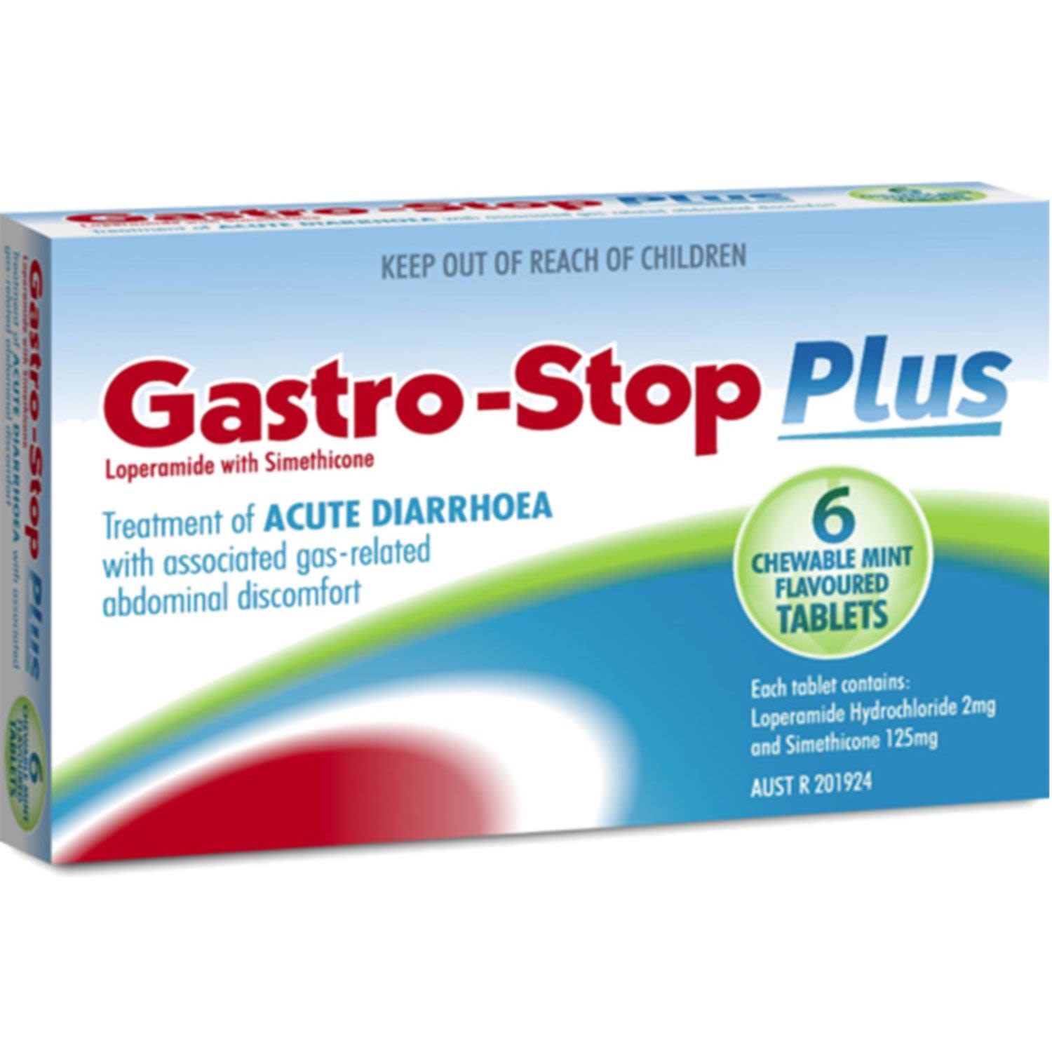 Gastrostop Lopermide Chewable Tablets, 6 Each