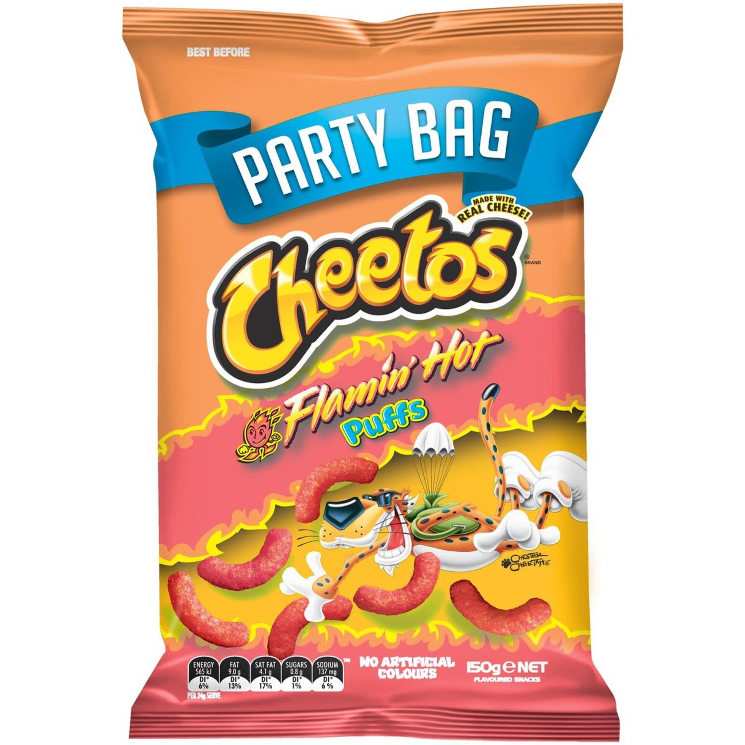 Cheetos Flamin Hot Puffs, 150 Gram