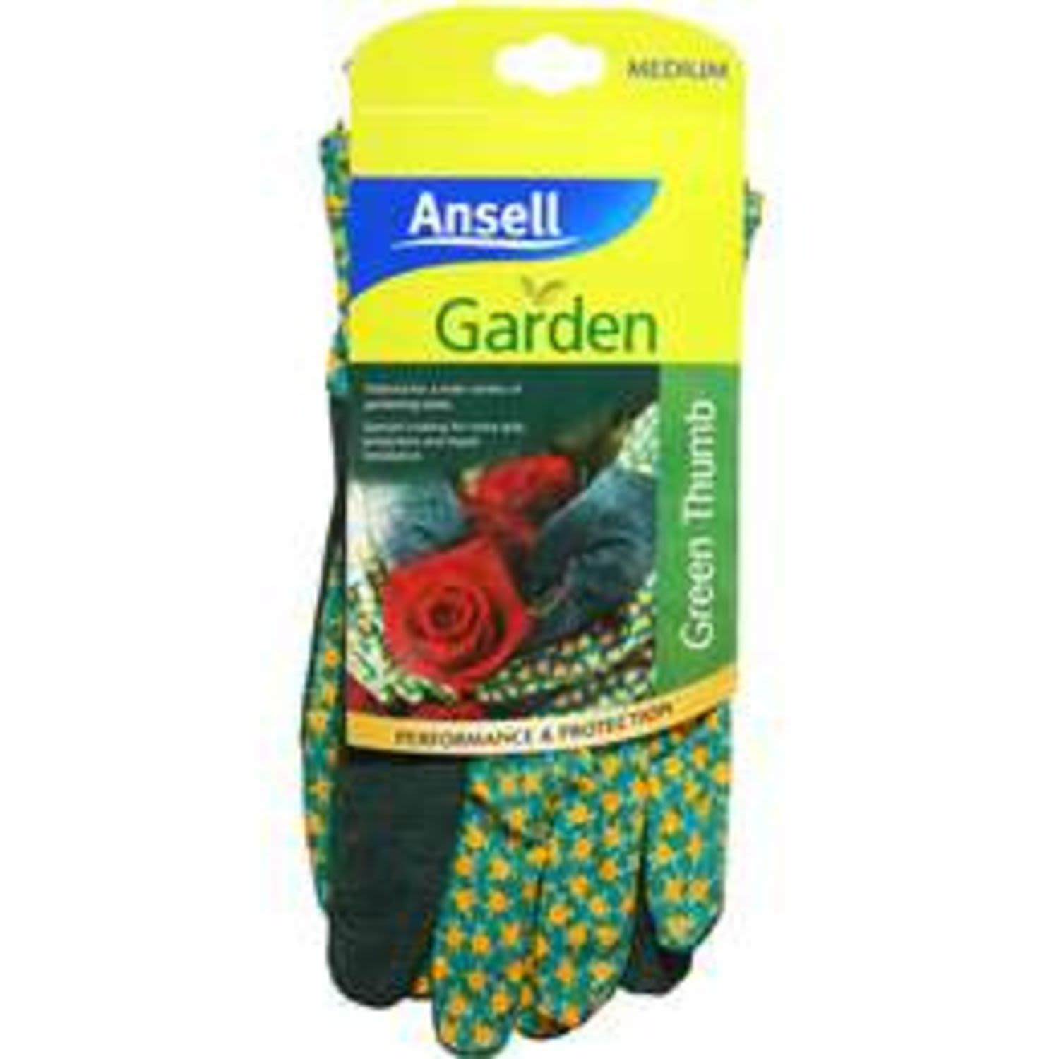 Ansell Garden Gloves Green Thumb Medium, 1 Each
