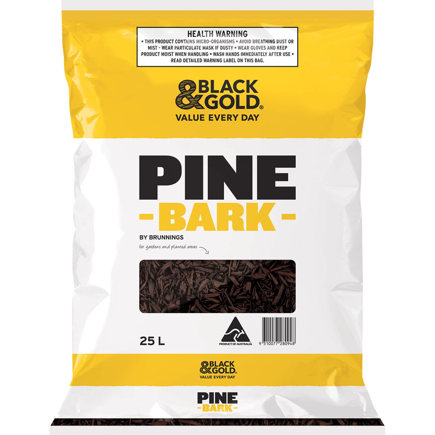 Black & Gold Pine Bark, 25 Litre