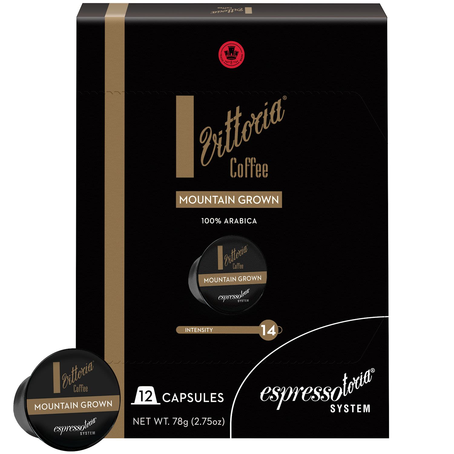 Vittoria Espressotoria Mountain Grown Coffee Capsules