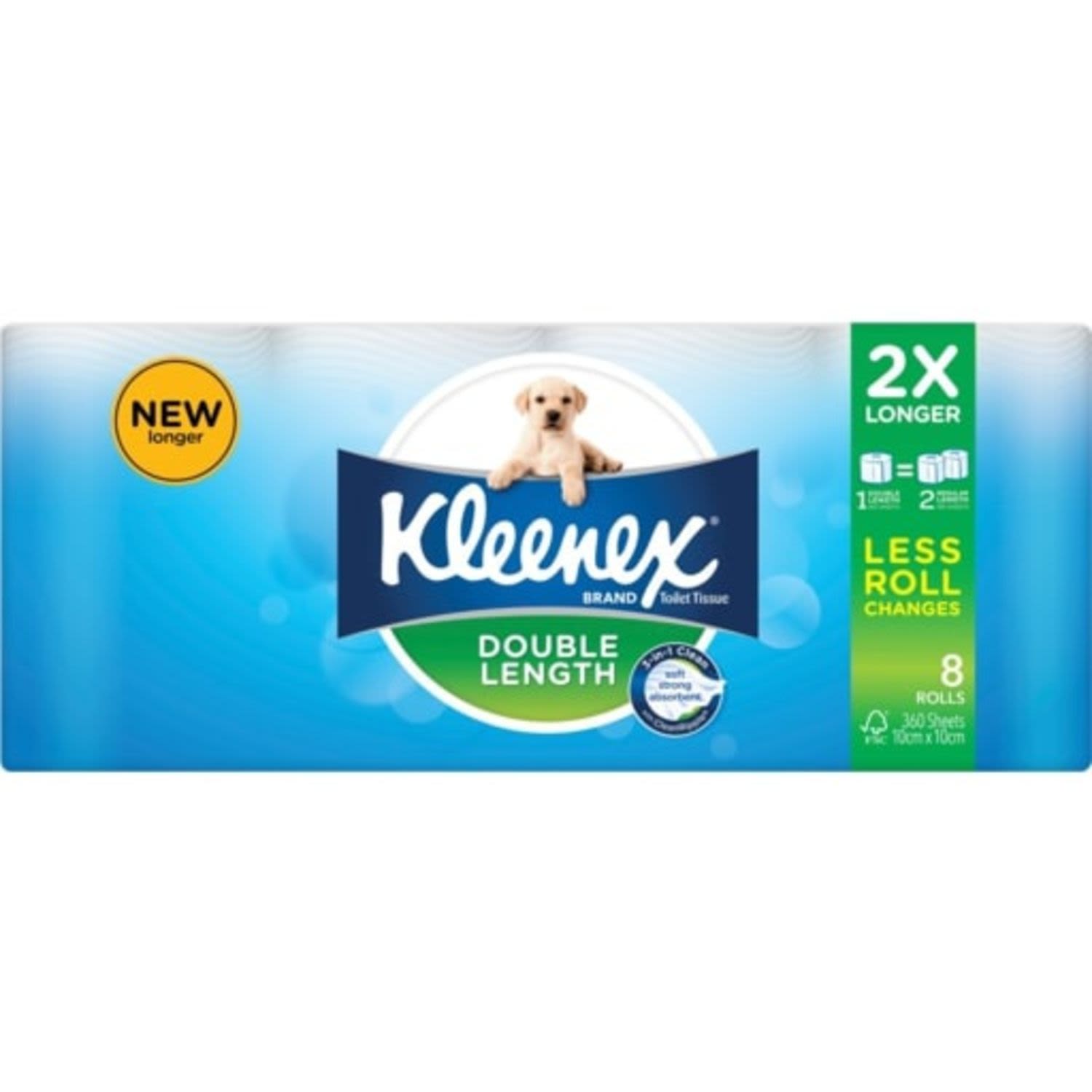 Kleenex Double Length Toilet Tissue, 8 Each