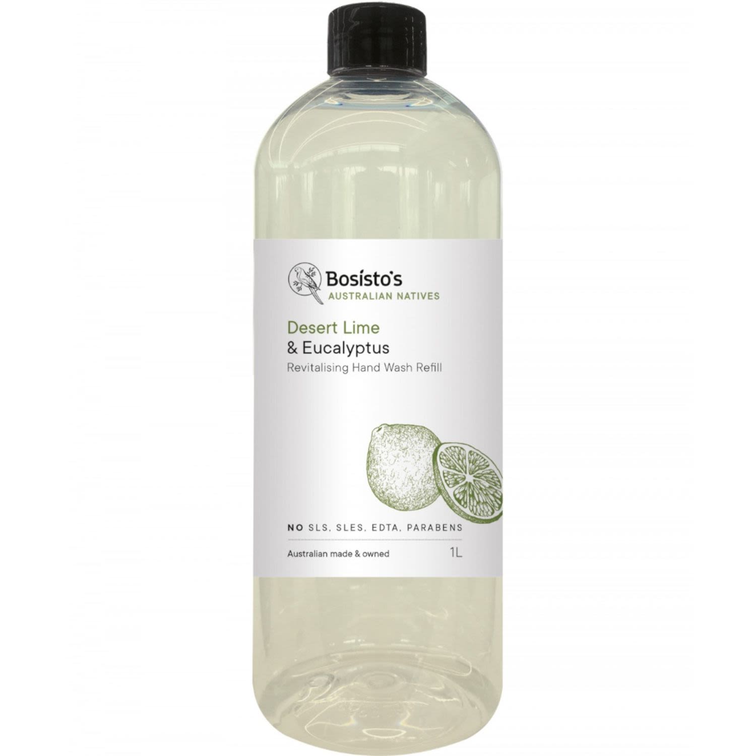Bosisto's Hand Wash Desert Lime & Eucalyptus, 1 Litre