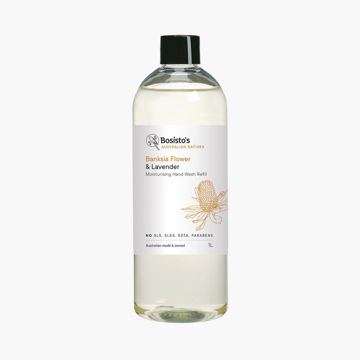 Bosisto's Hand Wash Banksia Flower & Lavender Refill, 1 Litre
