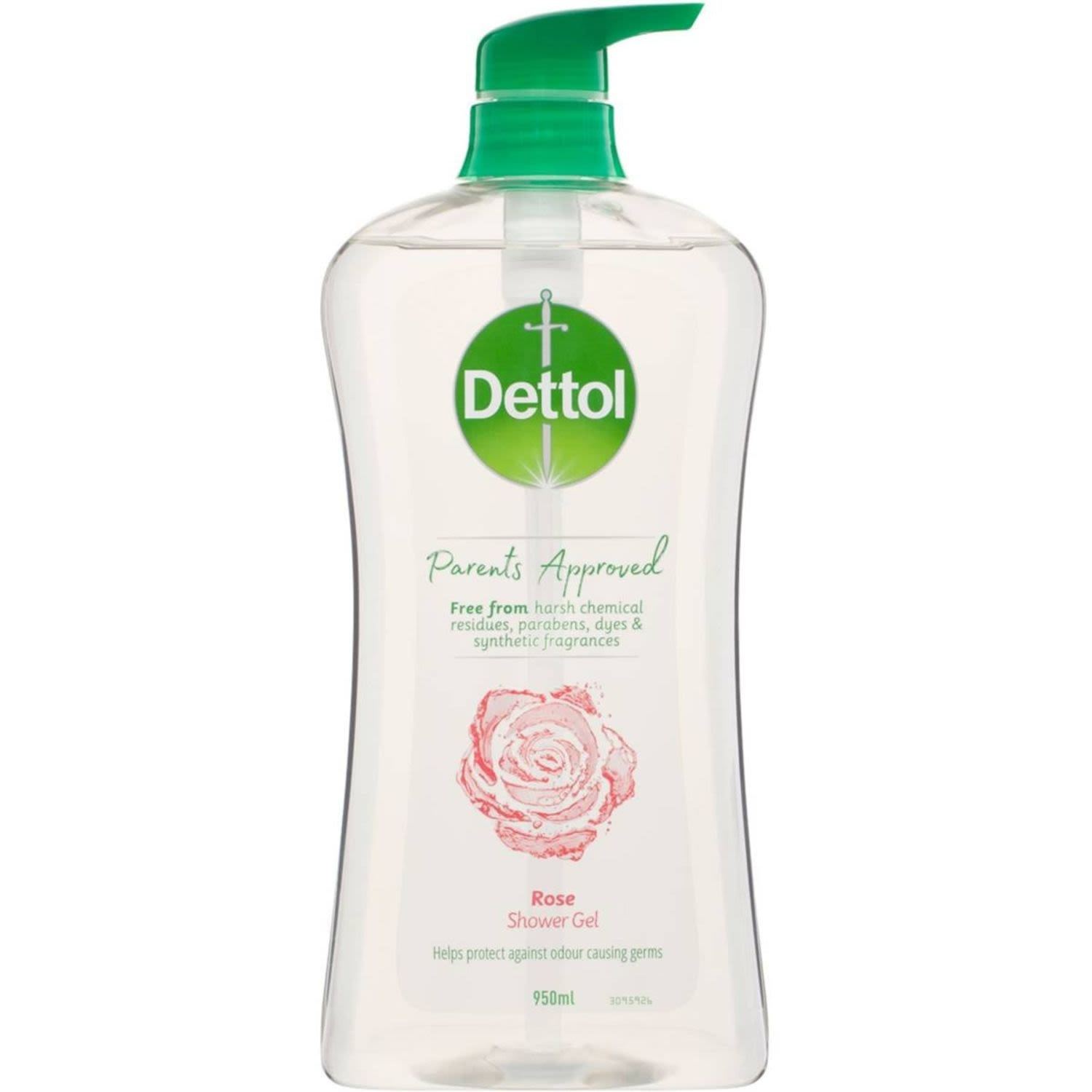 Dettol Parents Approved Shower Gel Body Wash Anti-bacterial Rose, 950 Millilitre