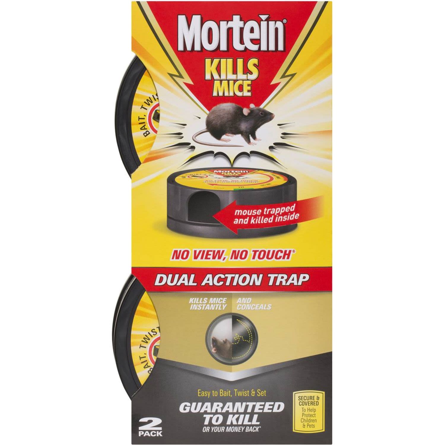 Mortein Dual Action Trap No View No Touch, 2 Each