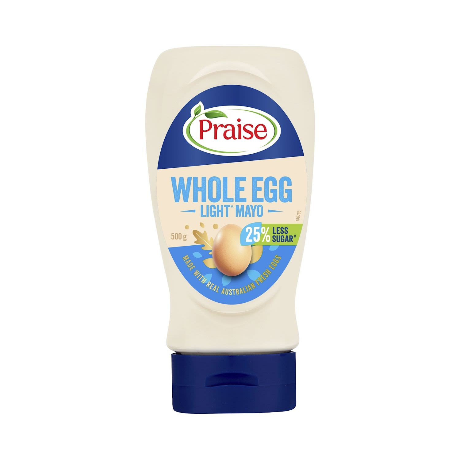 Praise Mayonnaise Whole Egg Light Less Sugar Squeeze