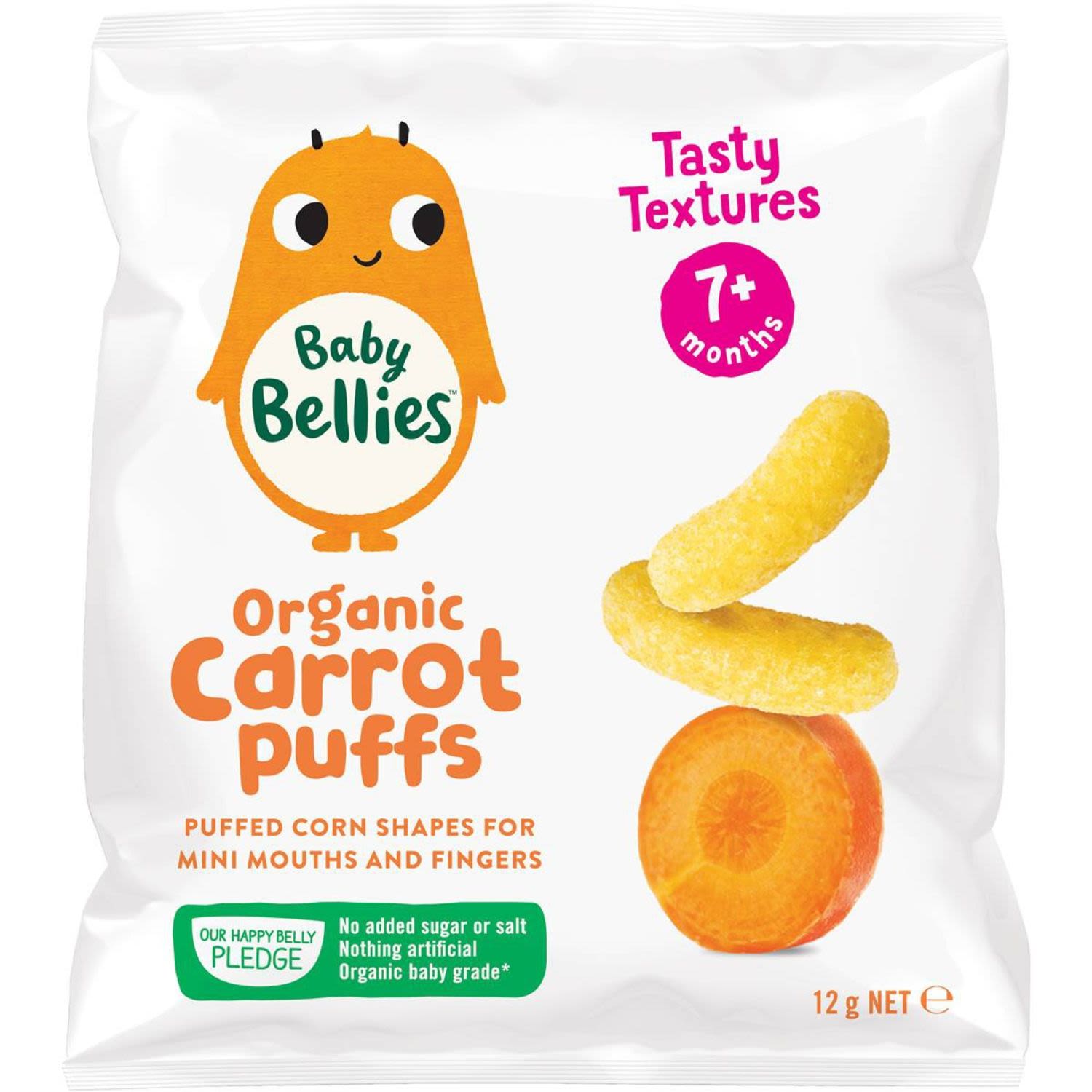 Baby Bellies Organic Puffs Carrot, 12 Gram