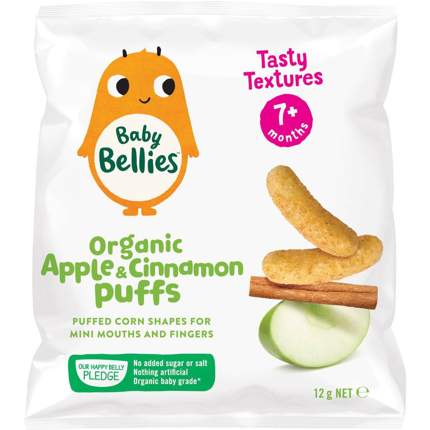 Little Bellies Organic Puffs Apple & Cinnamon, 12 Gram