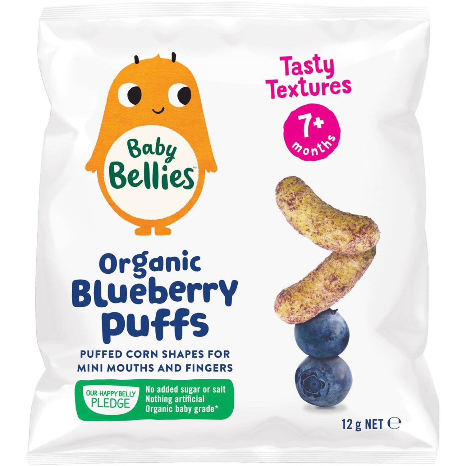 Baby Bellies Organic Puffs Blueberry, 12 Gram