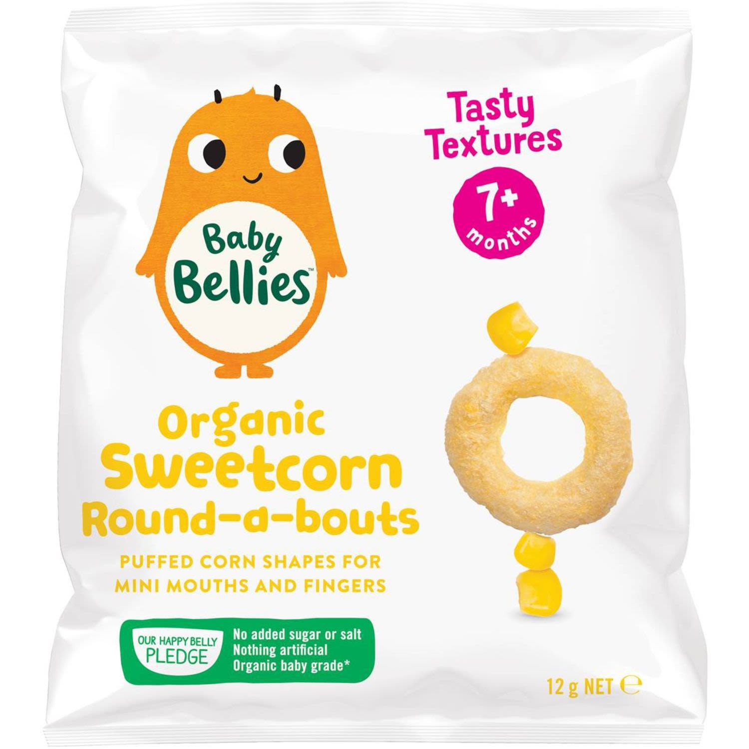 Baby Bellies Organic Round-A-Bouts Sweetcorn, 12 Gram