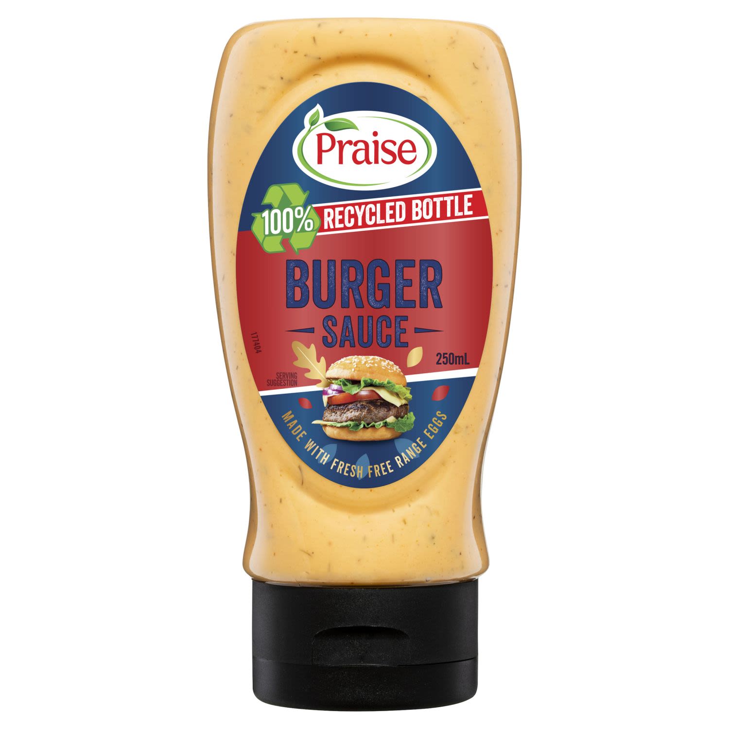 Make burger night even better with Praise Burger Sauce. Incredibly delicious, this sauce will give your burgers an irresistible taste, leaving you craving more! Best of all, it's not just fantastic on burgers - it's equally tasty on wraps and sandwiches too.<br /> <br /><br />Allergen may be present: Soy|Egg
