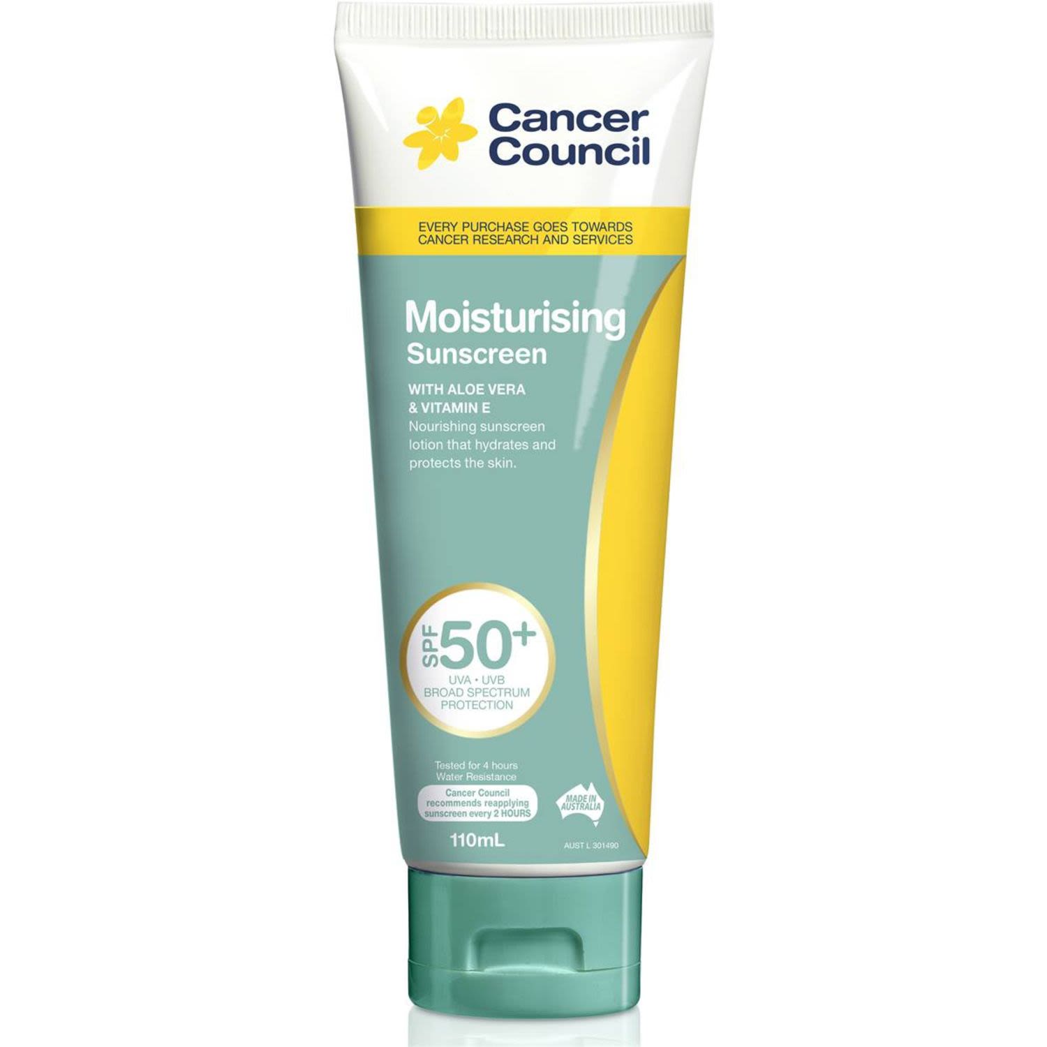 Cancer Council Moisture Sunscreen SPF 50, 110 Millilitre