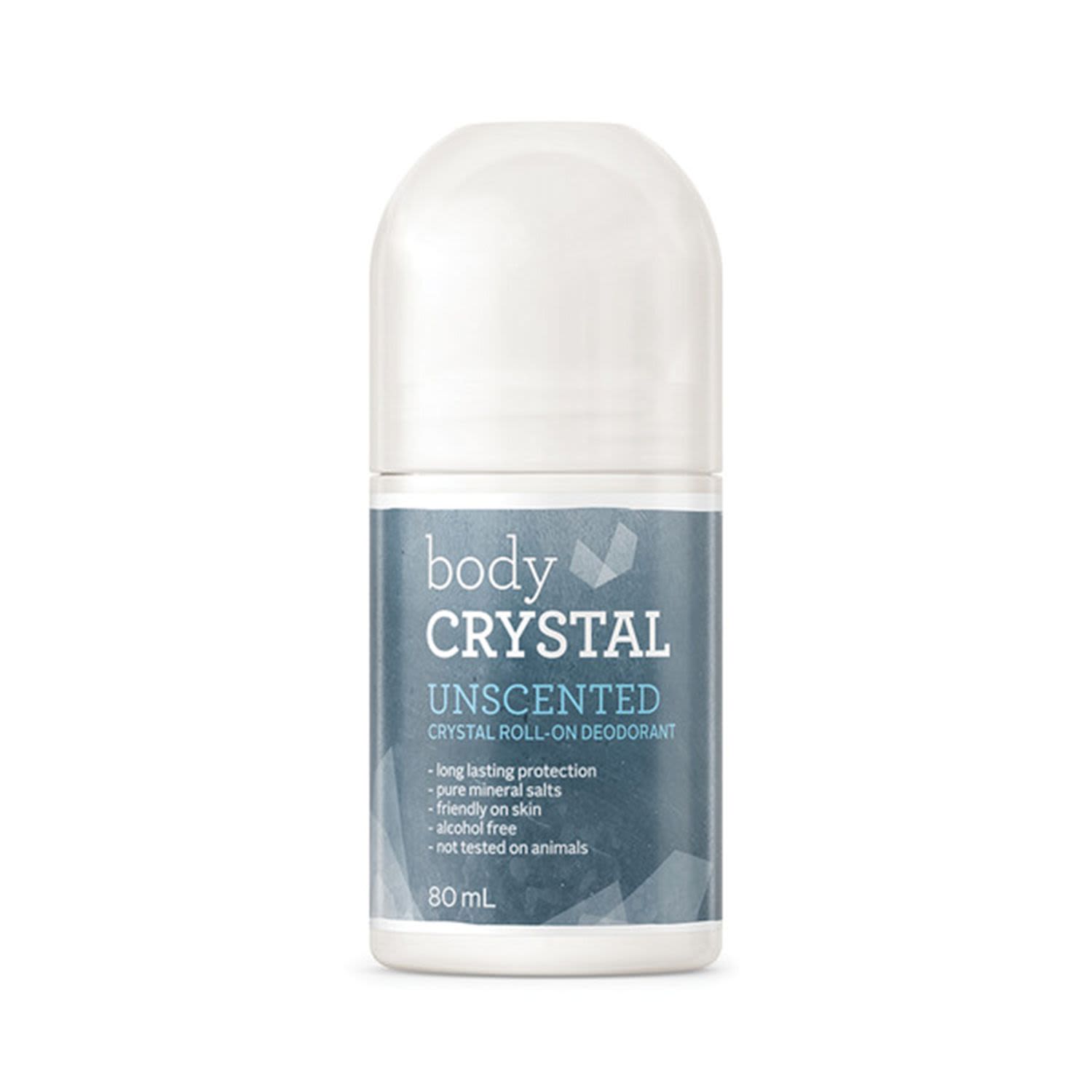 Body Crystal Crystal Roll-On Deodorant Unscented, 80 Millilitre