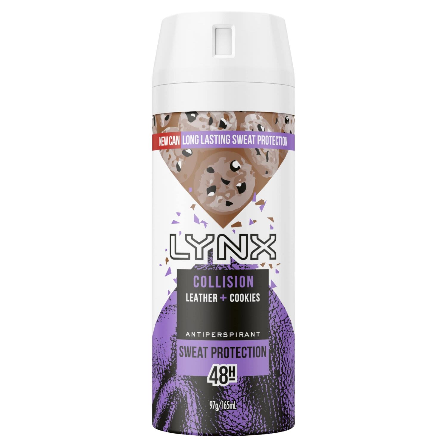 Lynx Antiperspirant Aerosol Collision Leather + Cookies, 165 Millilitre