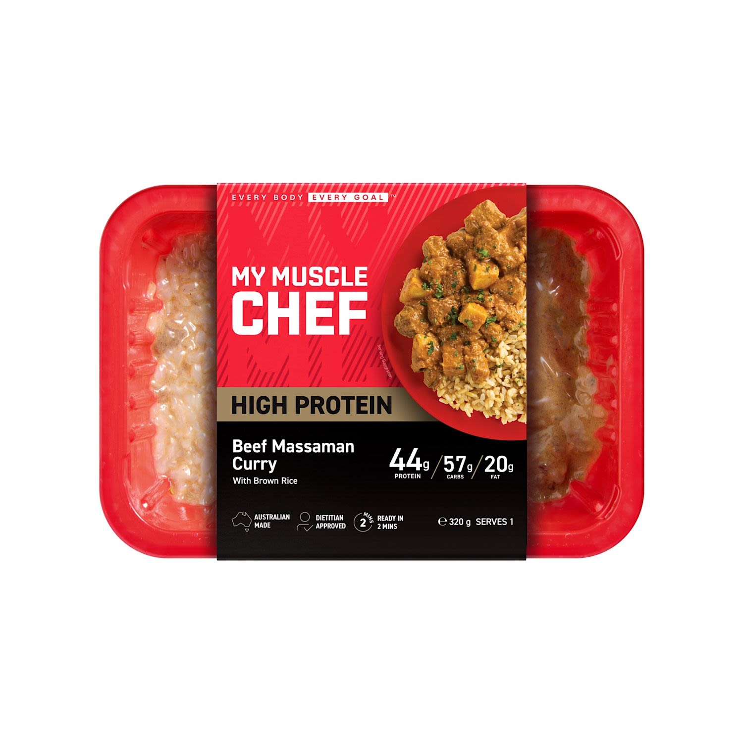 My Muscle Chef Beef Massaman Curry With Brown Rice