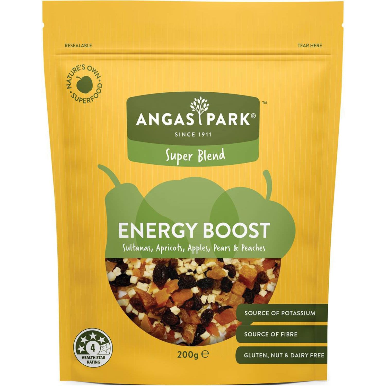 Angas Park Superblends Energy Boost, 200 Gram