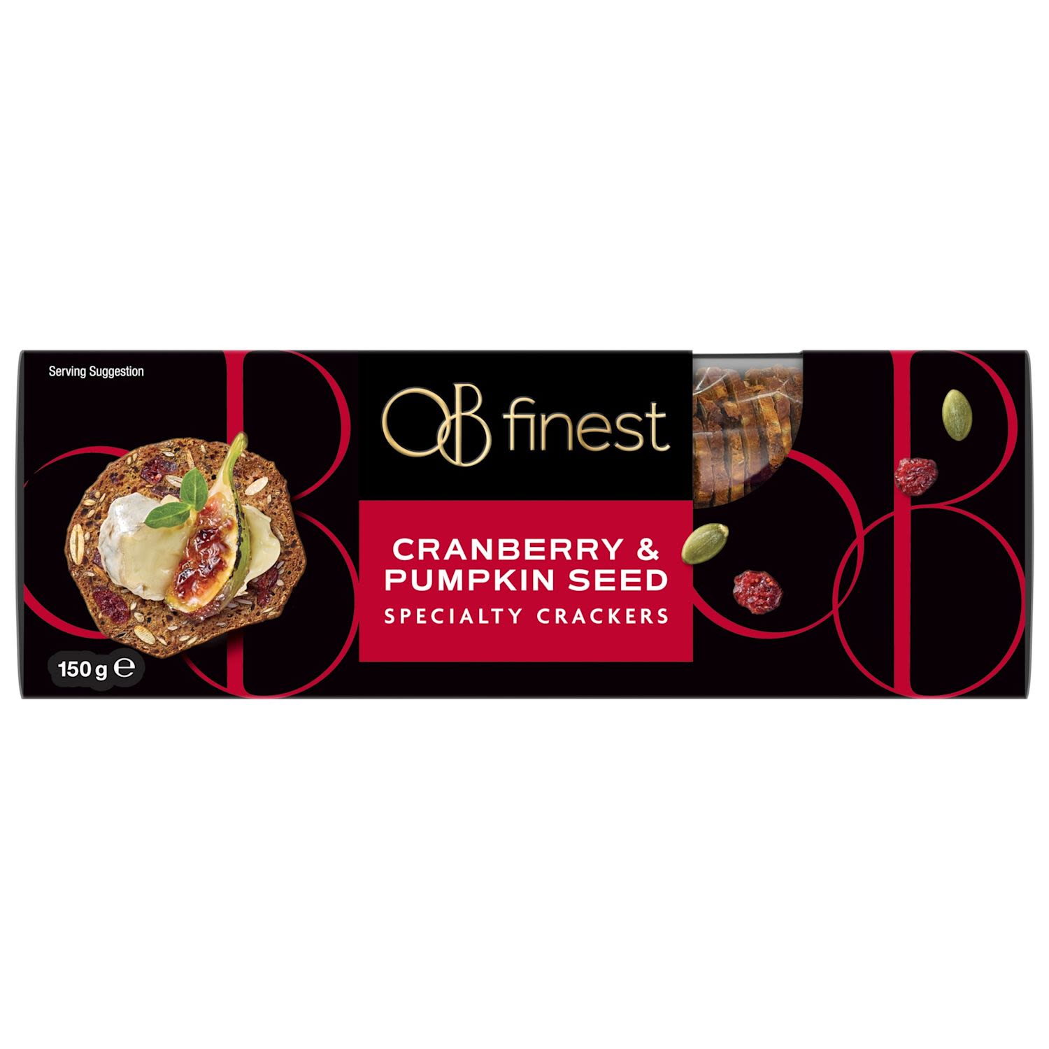 OB Finest Specialty Crackers Cranberry & Pumpkin Seed