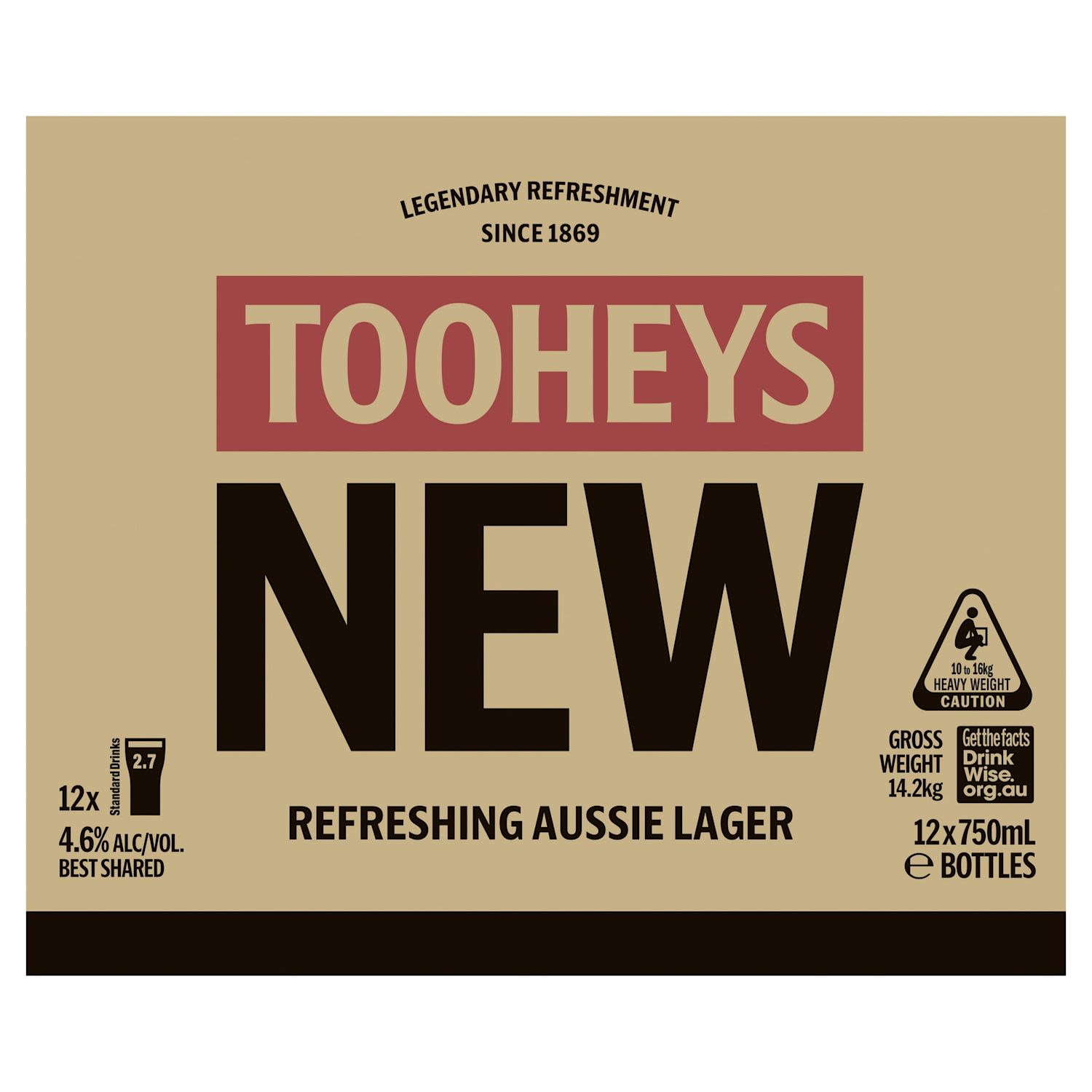 Tooheys New Bottle 750mL 