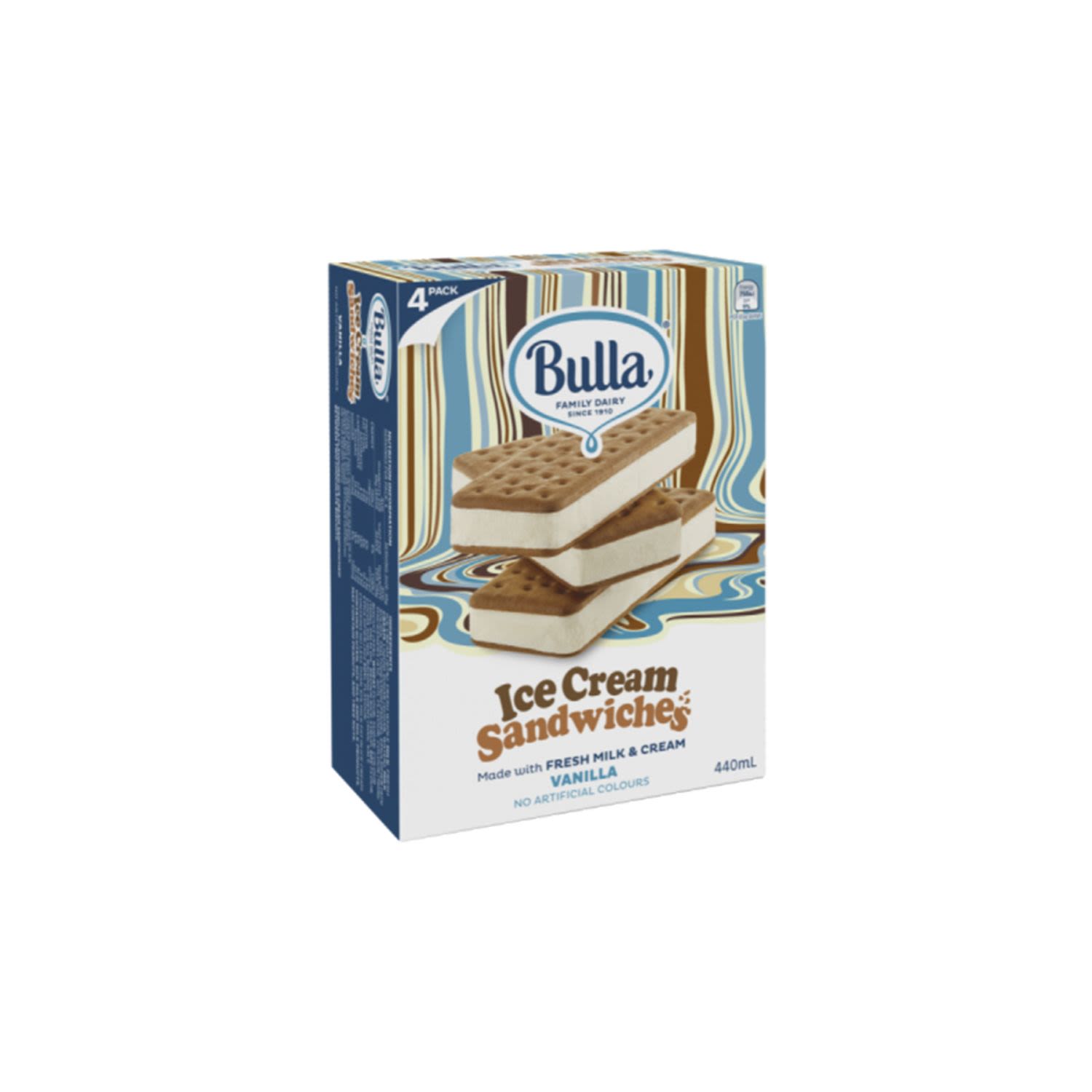 Bulla Creamy Classics Vanilla Sandwich, 4 Each