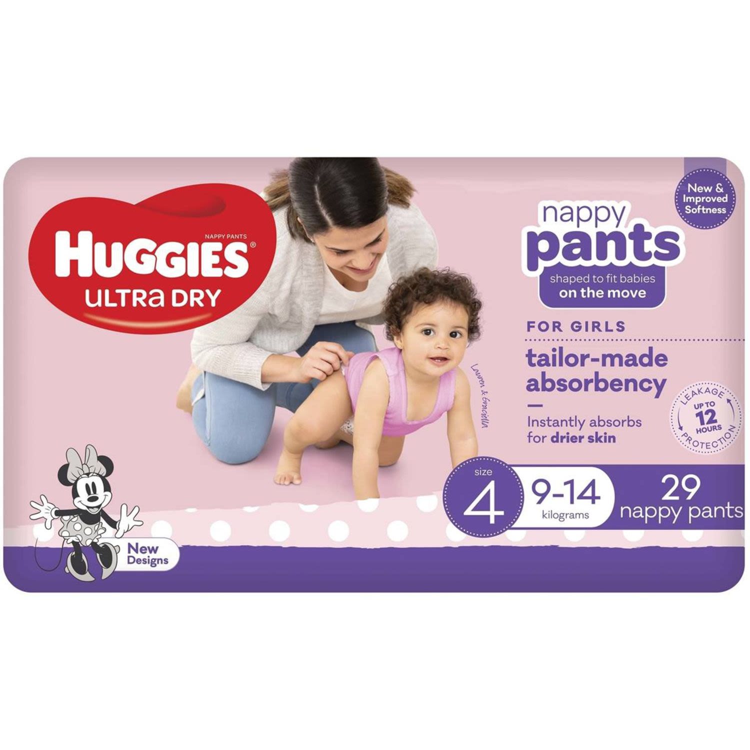 Huggies Nappy Pants Toddler Girl, 29 Each