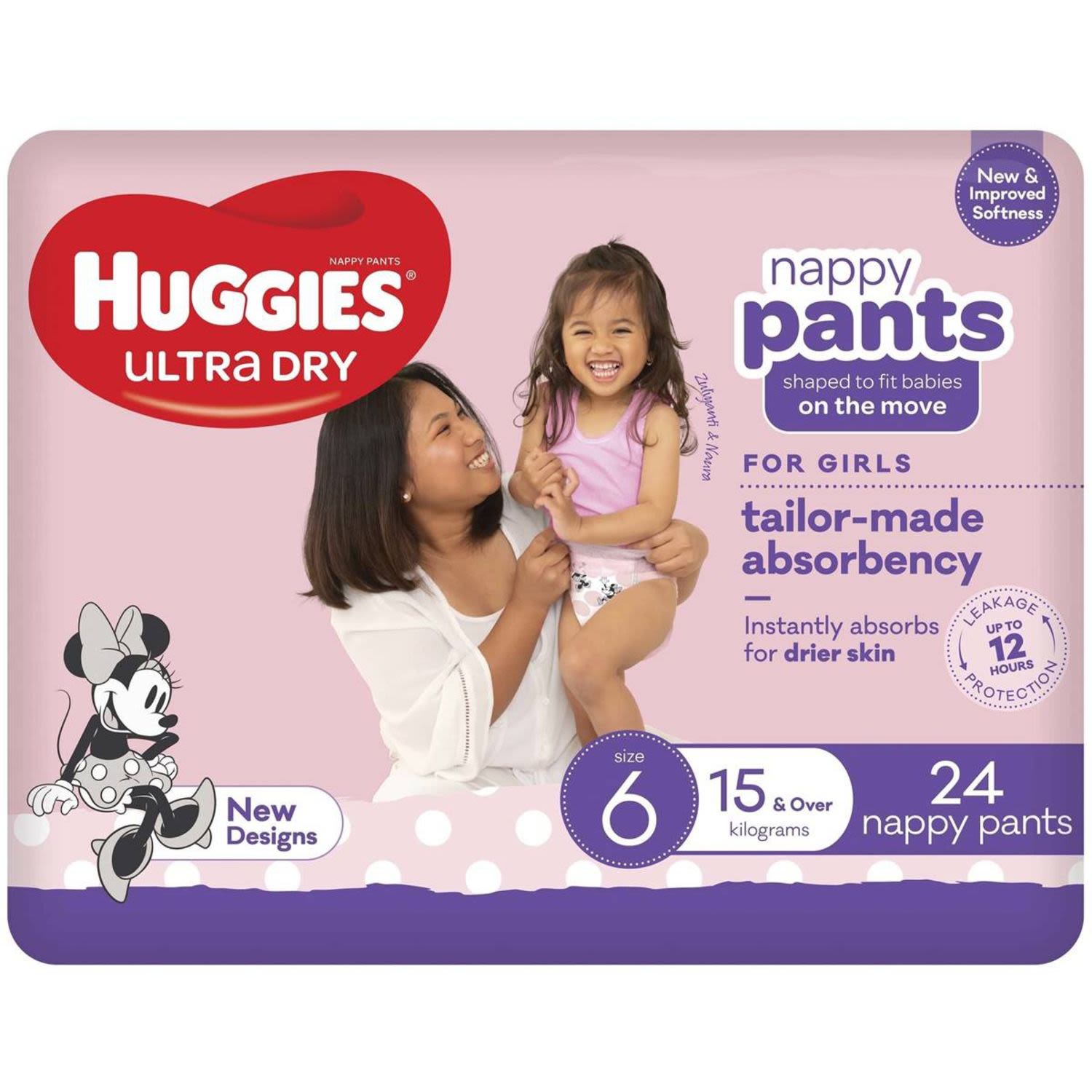 Huggies Nappy Pants Junior Girl, 24 Each