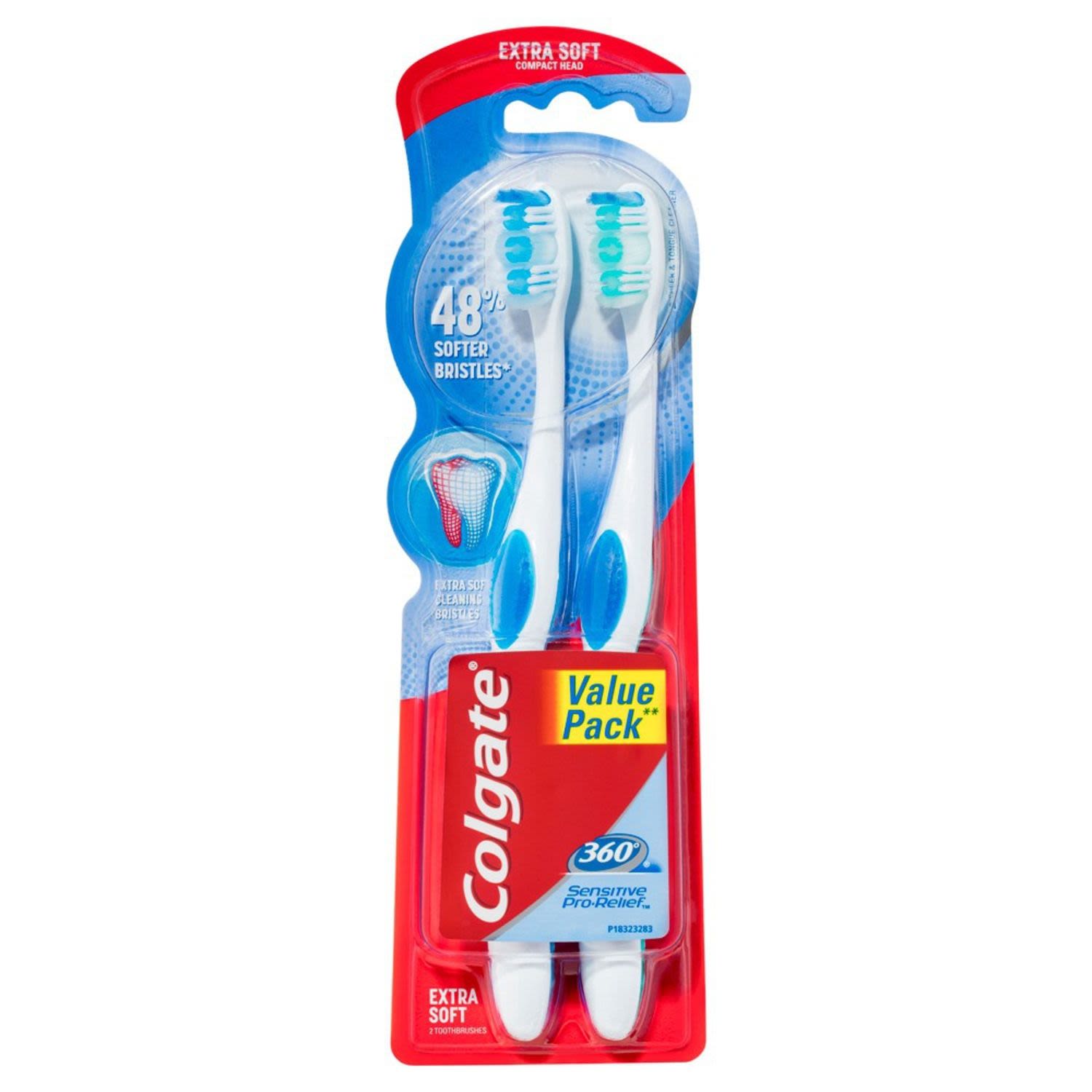 Colgate Toothbrush 360 Sensitive, 2 Each