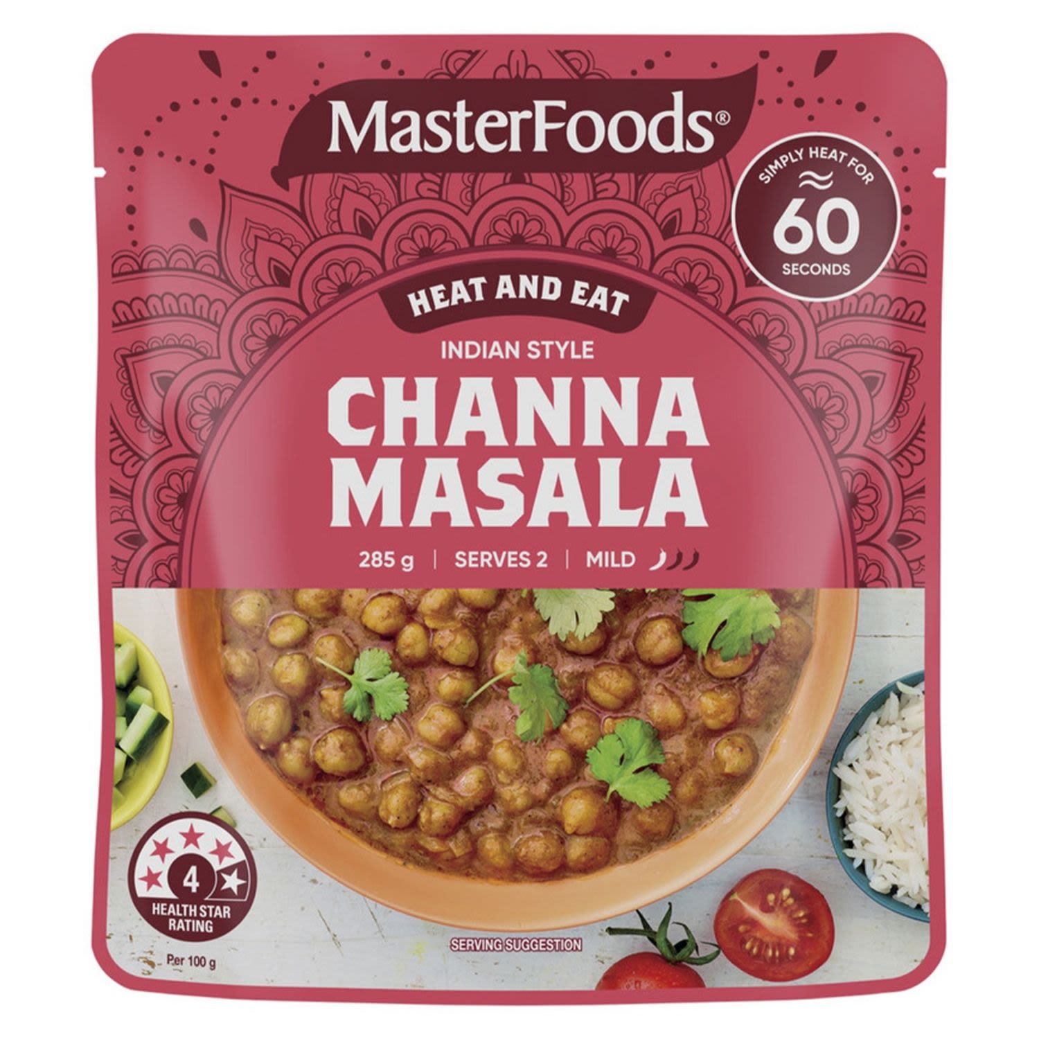 MasterFoods™ Heat & Eat Channa Masala, 285 Gram
