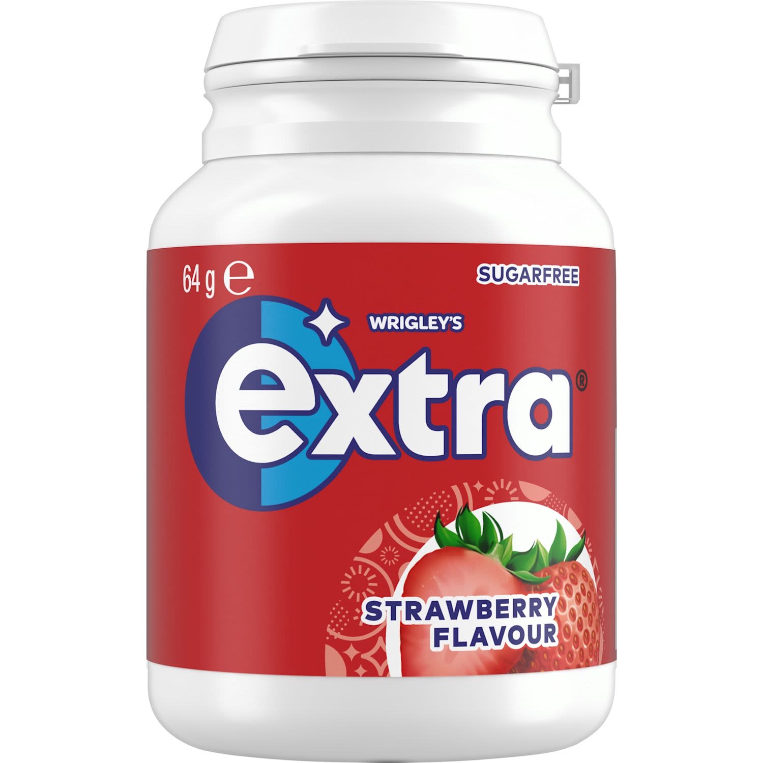 Extra Strawberry Chewing Gum Sugar Free Bottle