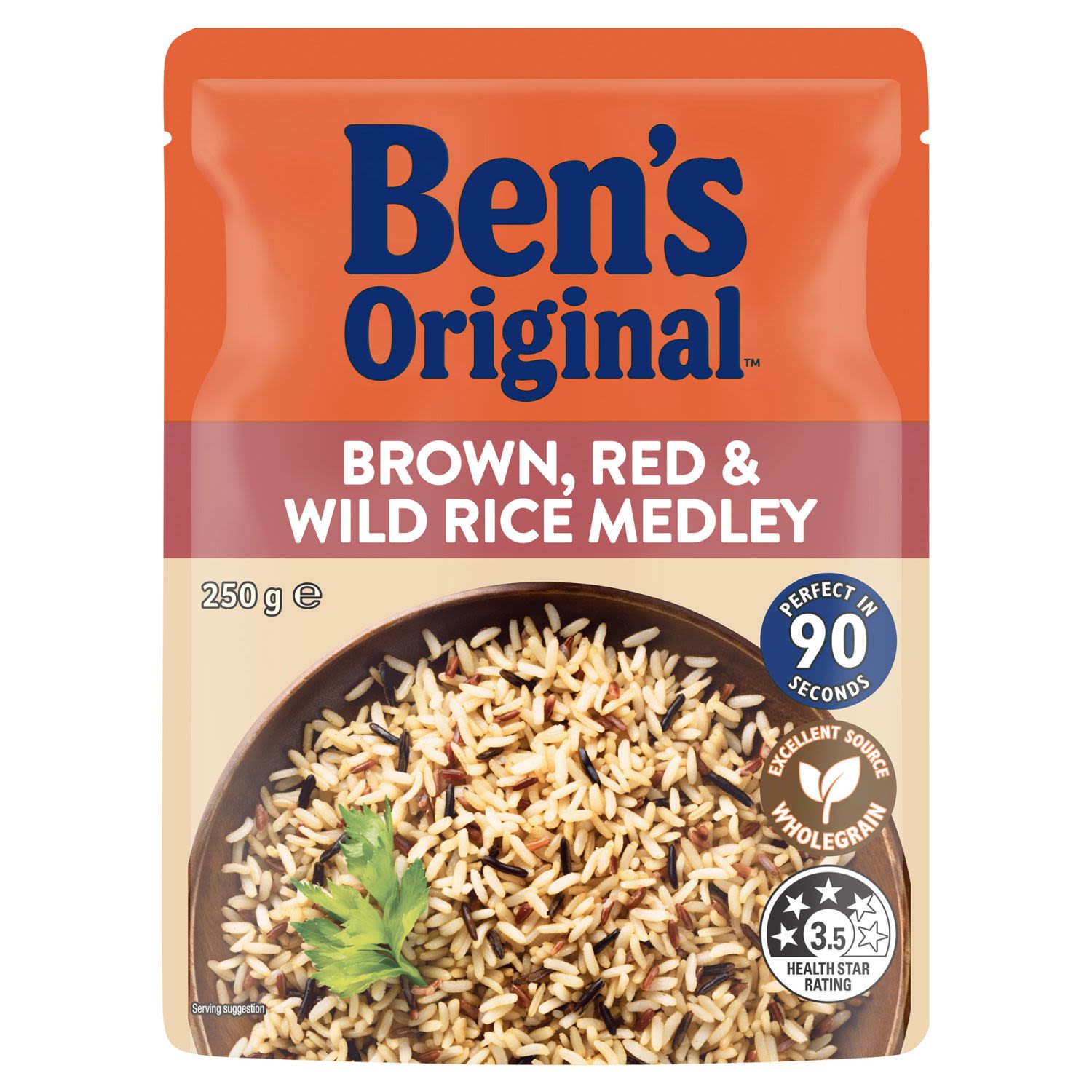Ben's Original Microwave Brown, Red & Wild Rice Medley, 250 Gram