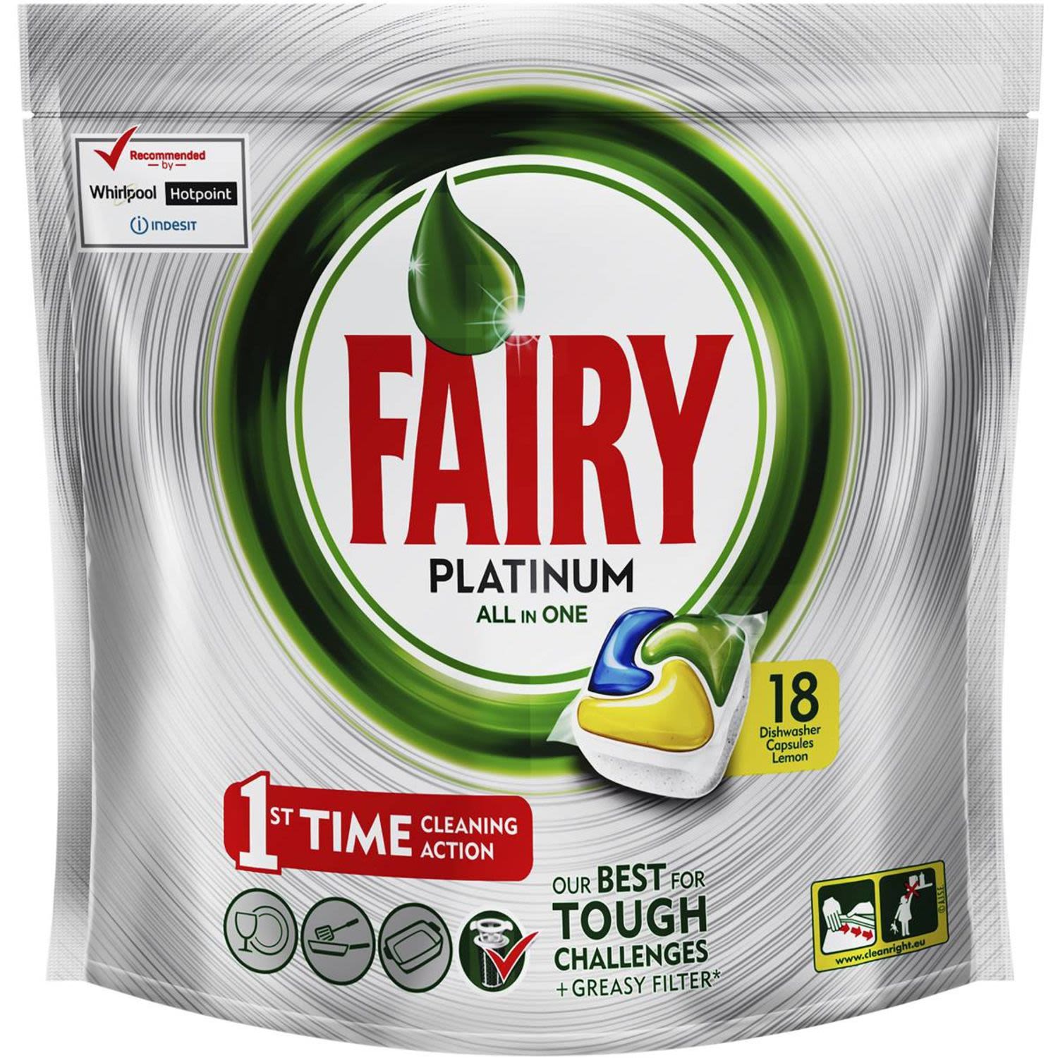 Fairy Platinum Dishwasher Tablets All In One Lemon