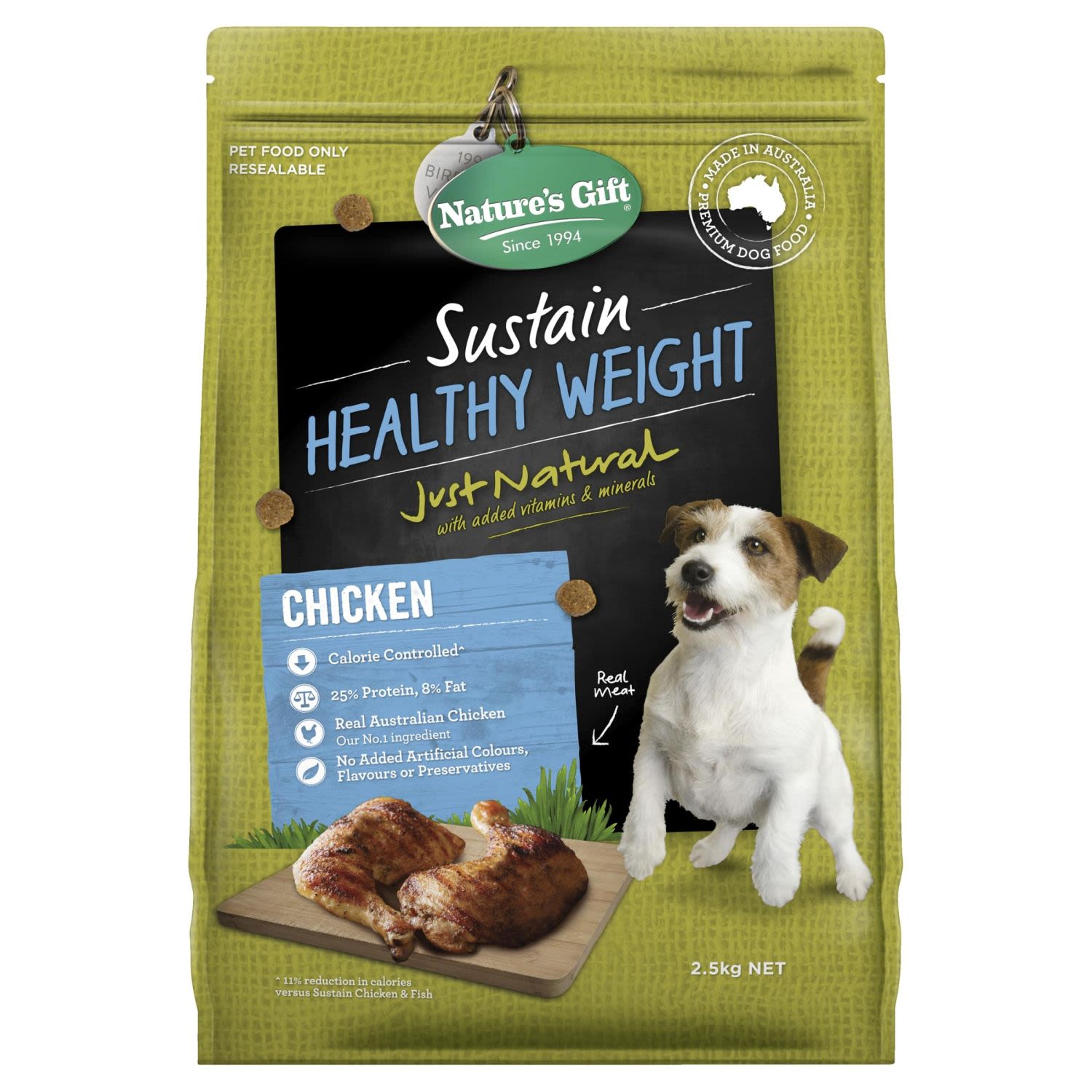 Nature's Gift Sustain Healthy Weight Chicken Dry Dog Food, 2.5 Kilogram
