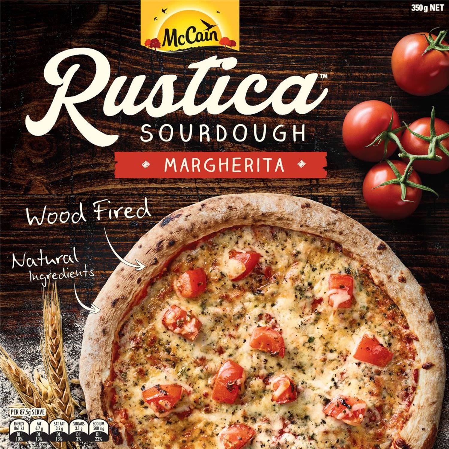 McCain Margherita Rustica Pizza , 350 Gram