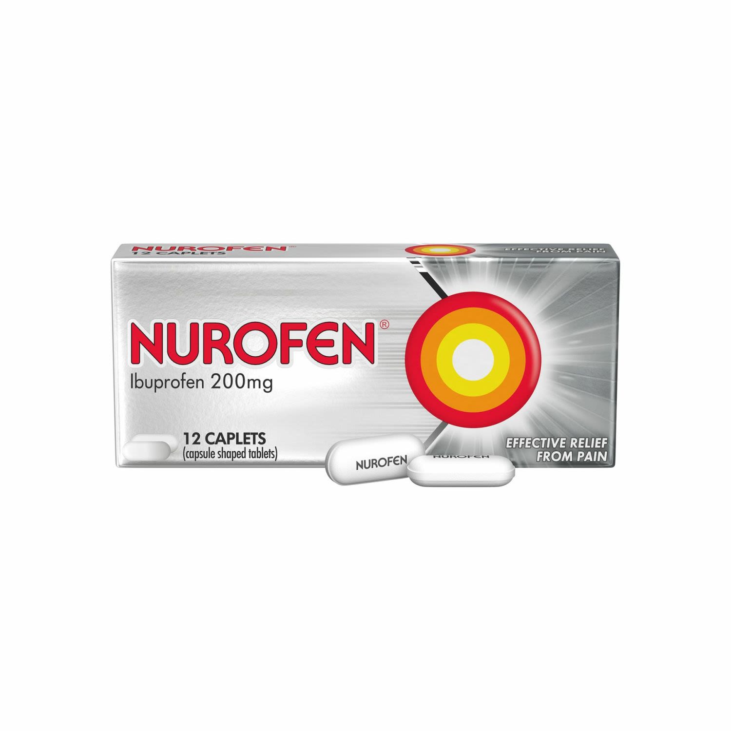 Nurofen Pain and Inflammation Relief Caplets 200mg Ibuprofen, 12 Each
