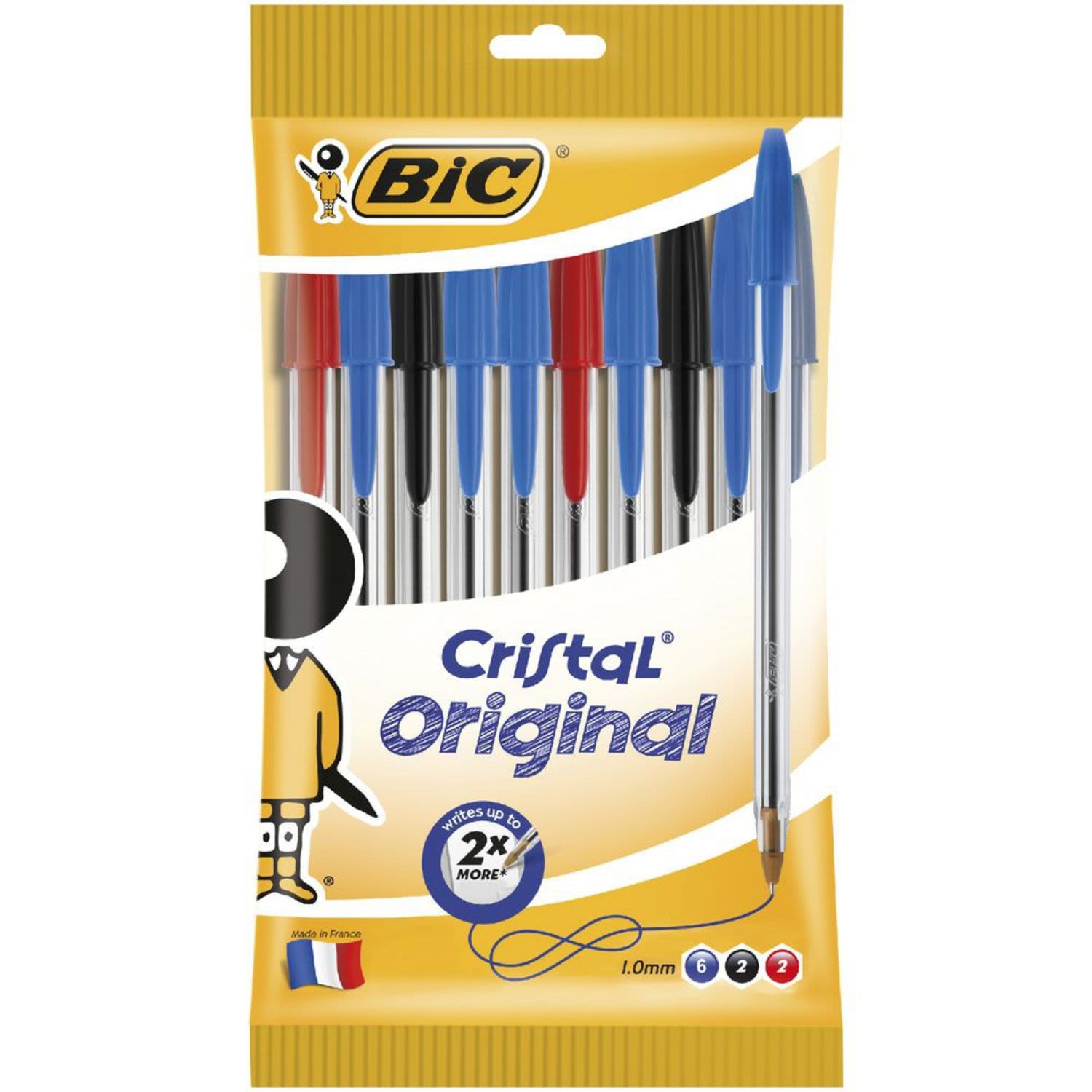 BIC Cristal Assorted, 10 Each