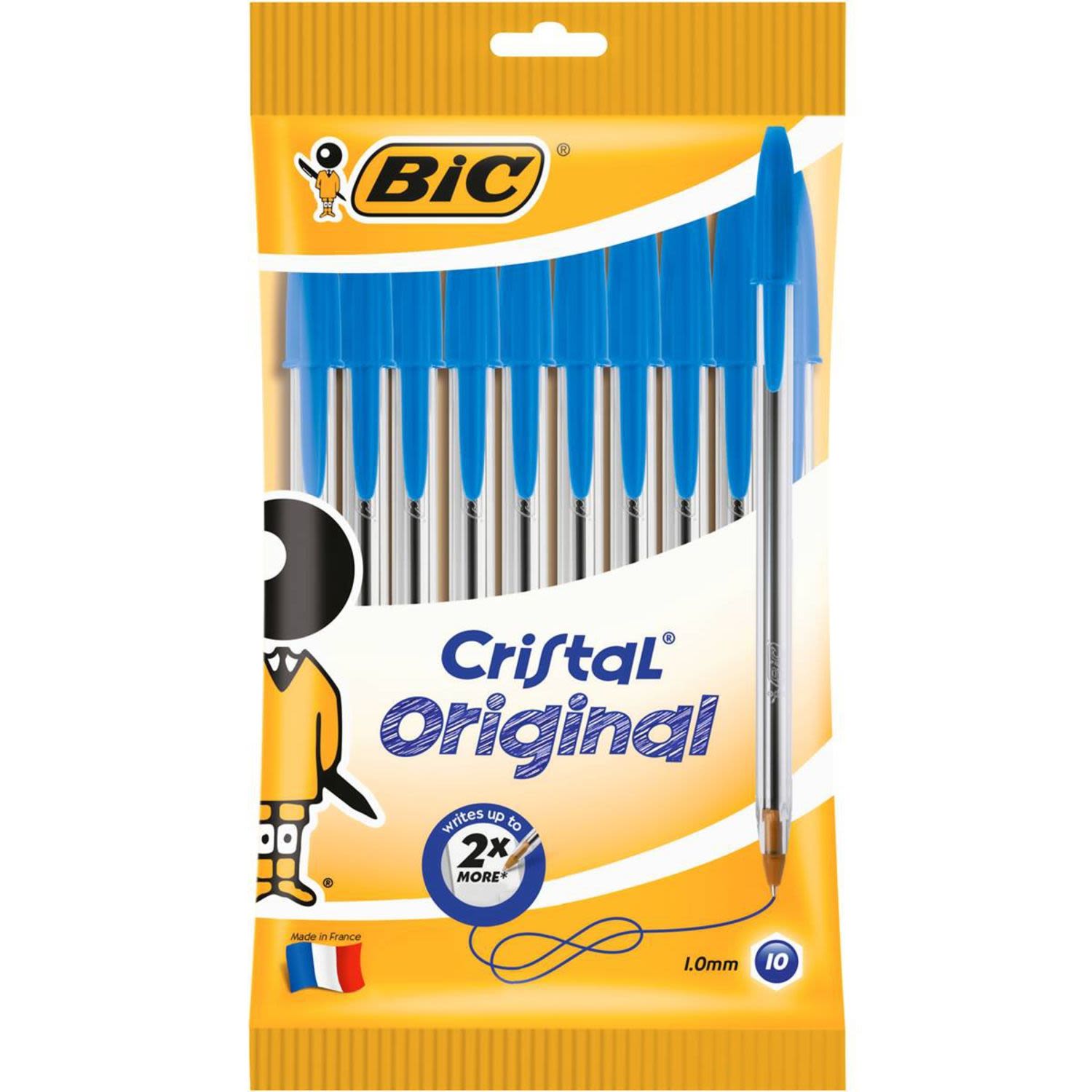 BIC Cristal Original Blue Pen, 10 Each
